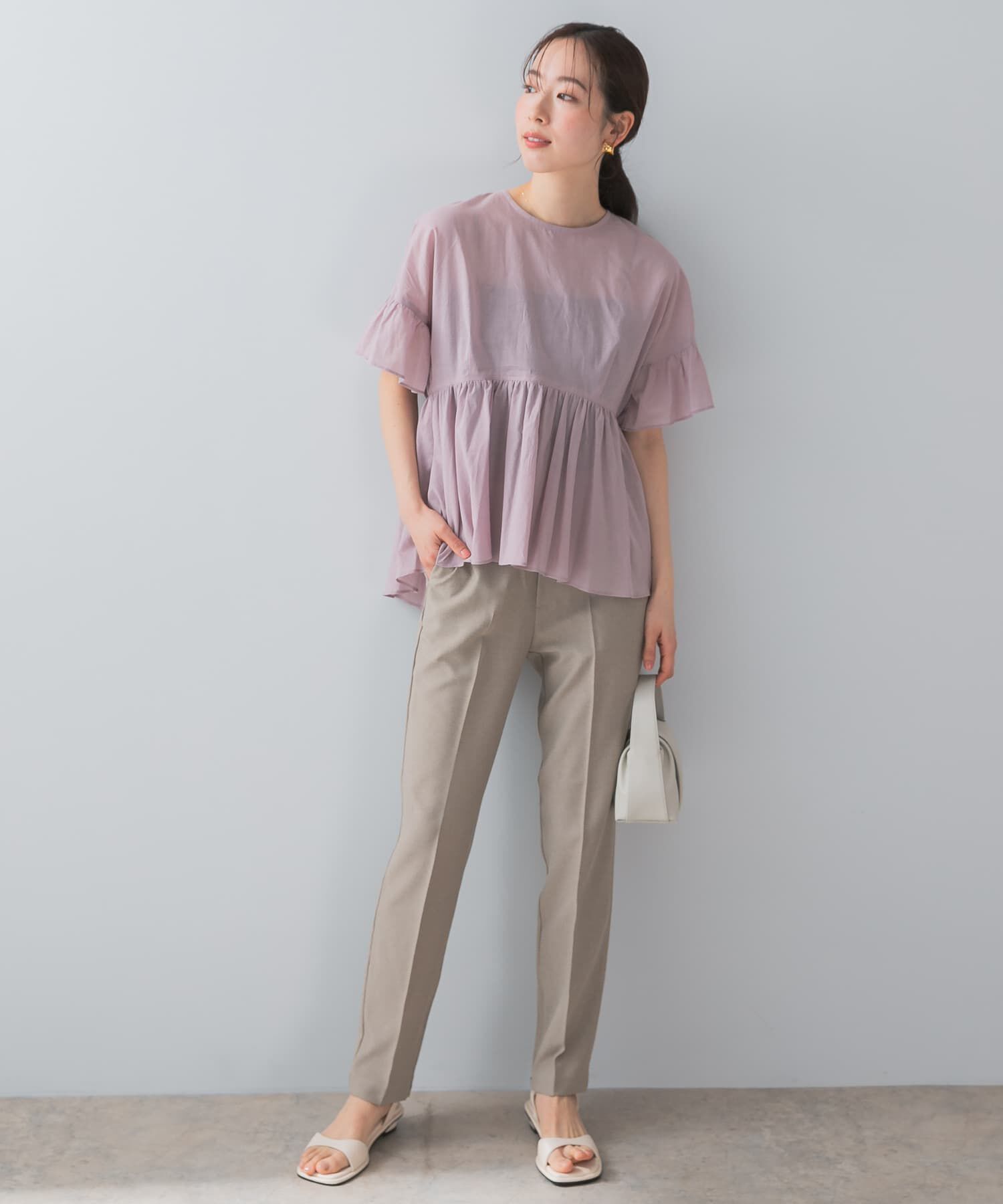 URBAN RESEARCH ROSSO「『UR TECH DRYLUXE』F by ROSSO　センタープレスストレートパンツ」|その他|