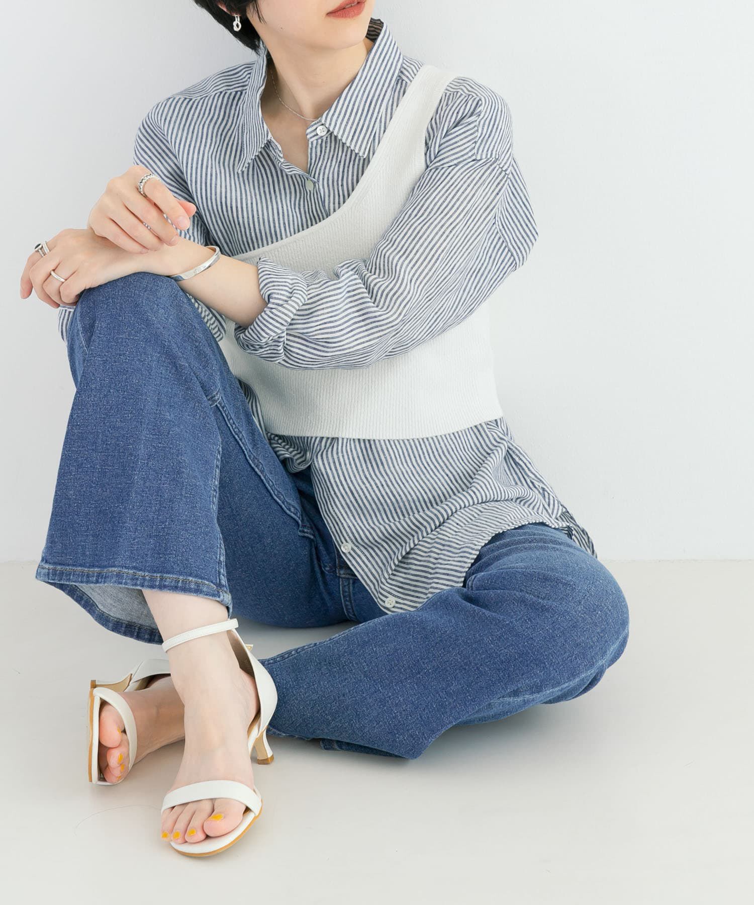 URBAN RESEARCH「ワンショルダーニットベスト」|ニット・セーター|