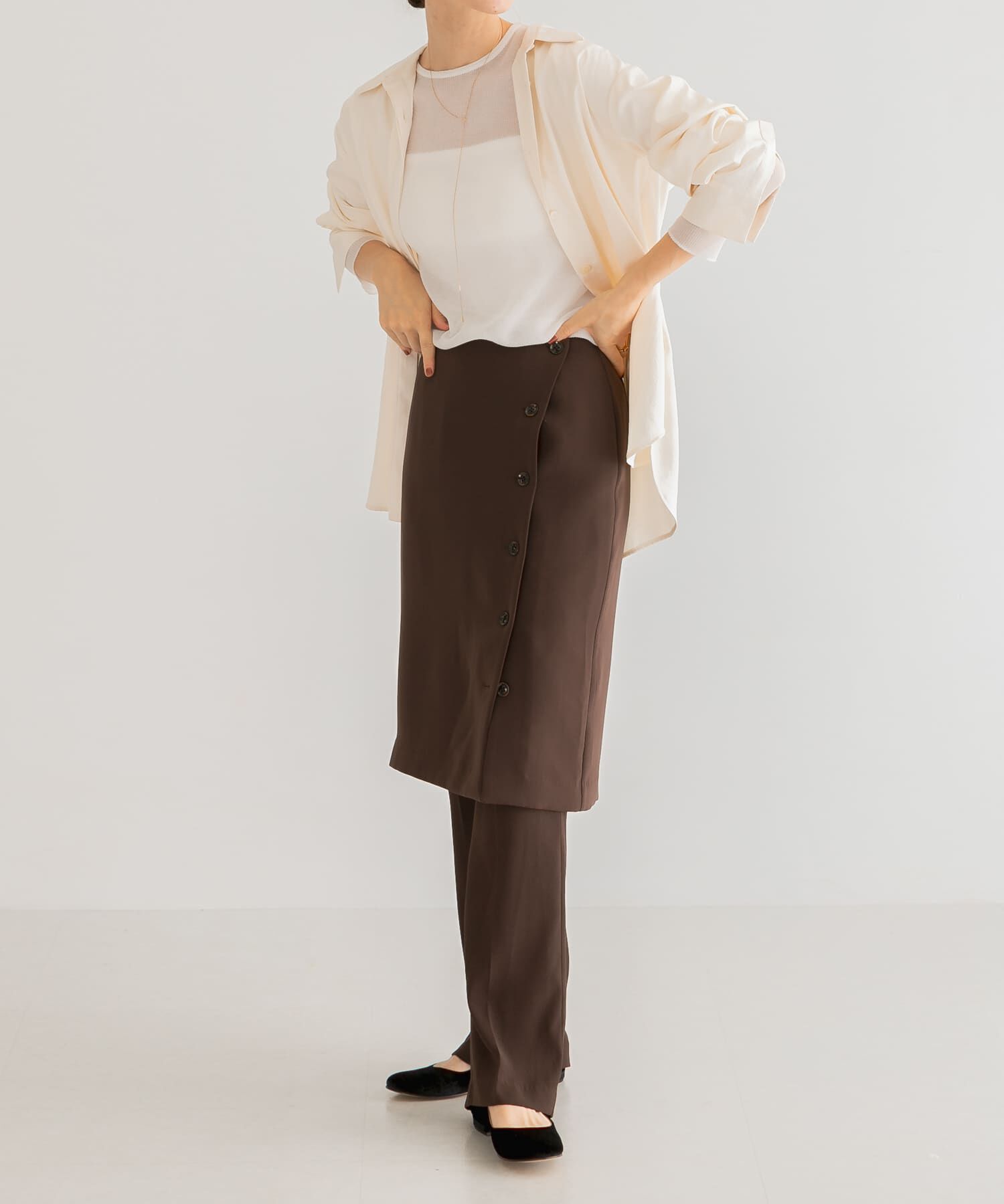 URBAN RESEARCH「レイヤードラップスカート」|スカート|