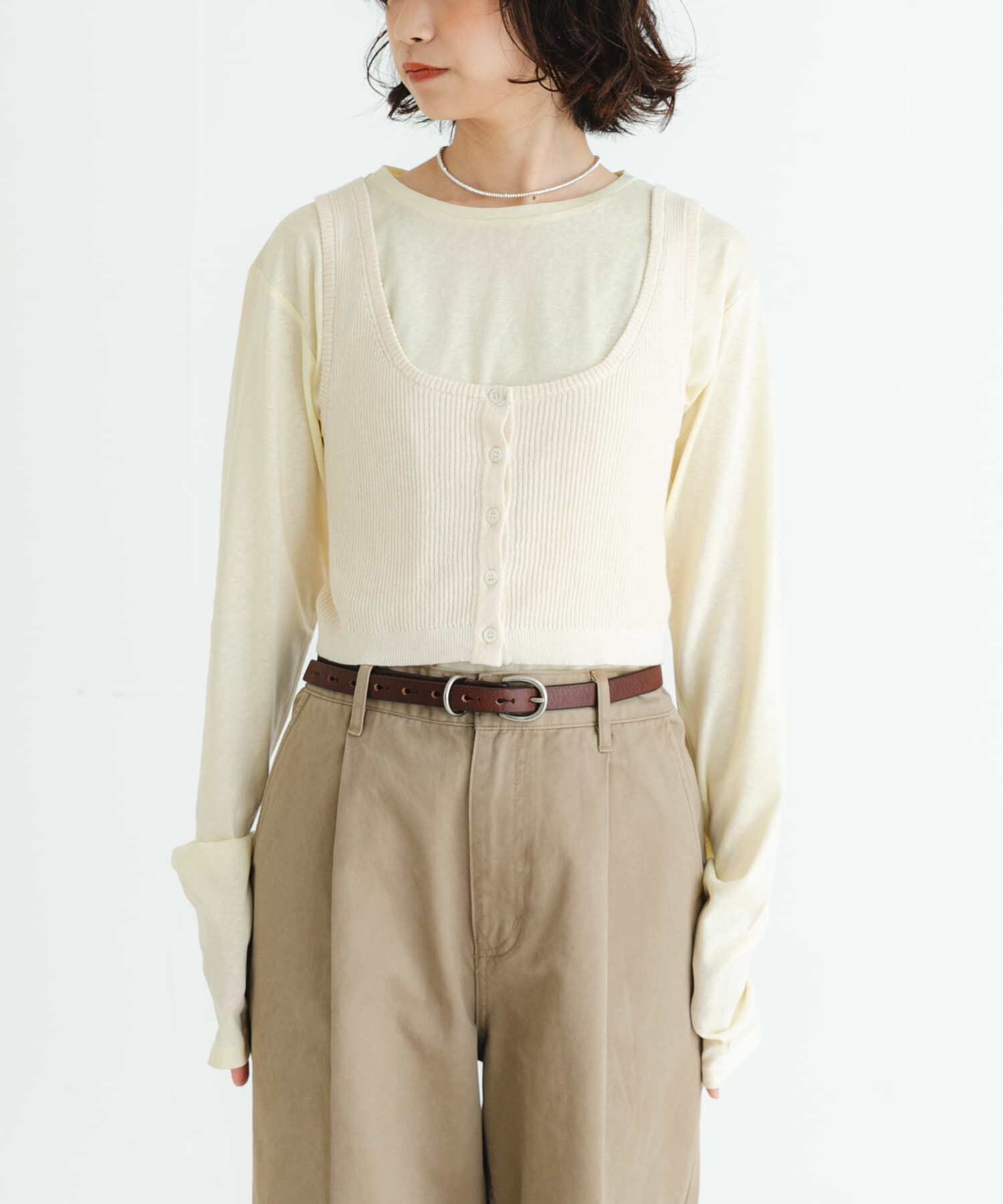 URBAN RESEARCH「『UR TECH』メランジコットンベスト」|ベスト・ジレ|