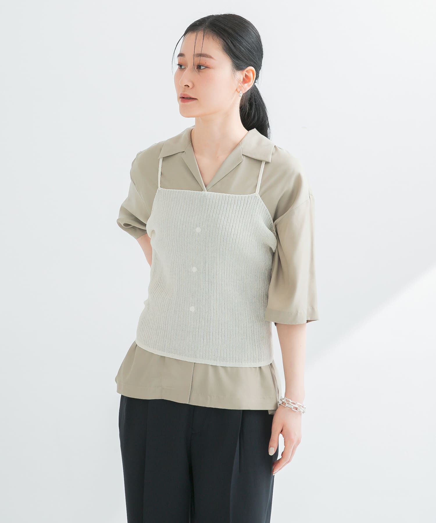 URBAN RESEARCH「ラミー混リブシアーキャミソール」|キャミソール|