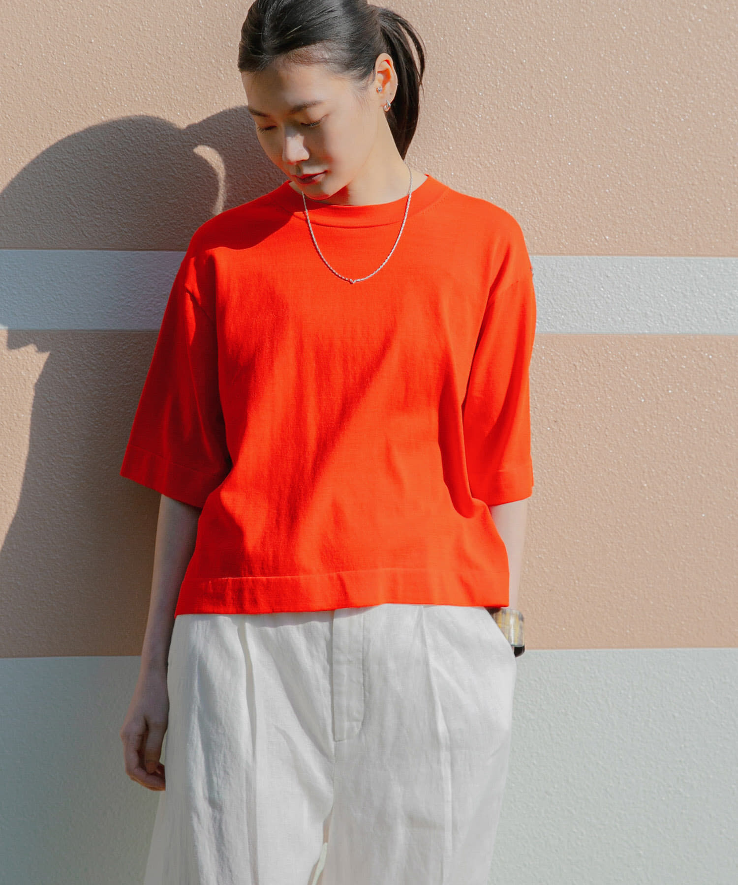 URBAN RESEARCH「new basic　ハイゲージニットTシャツ」|Tシャツ・カットソー|