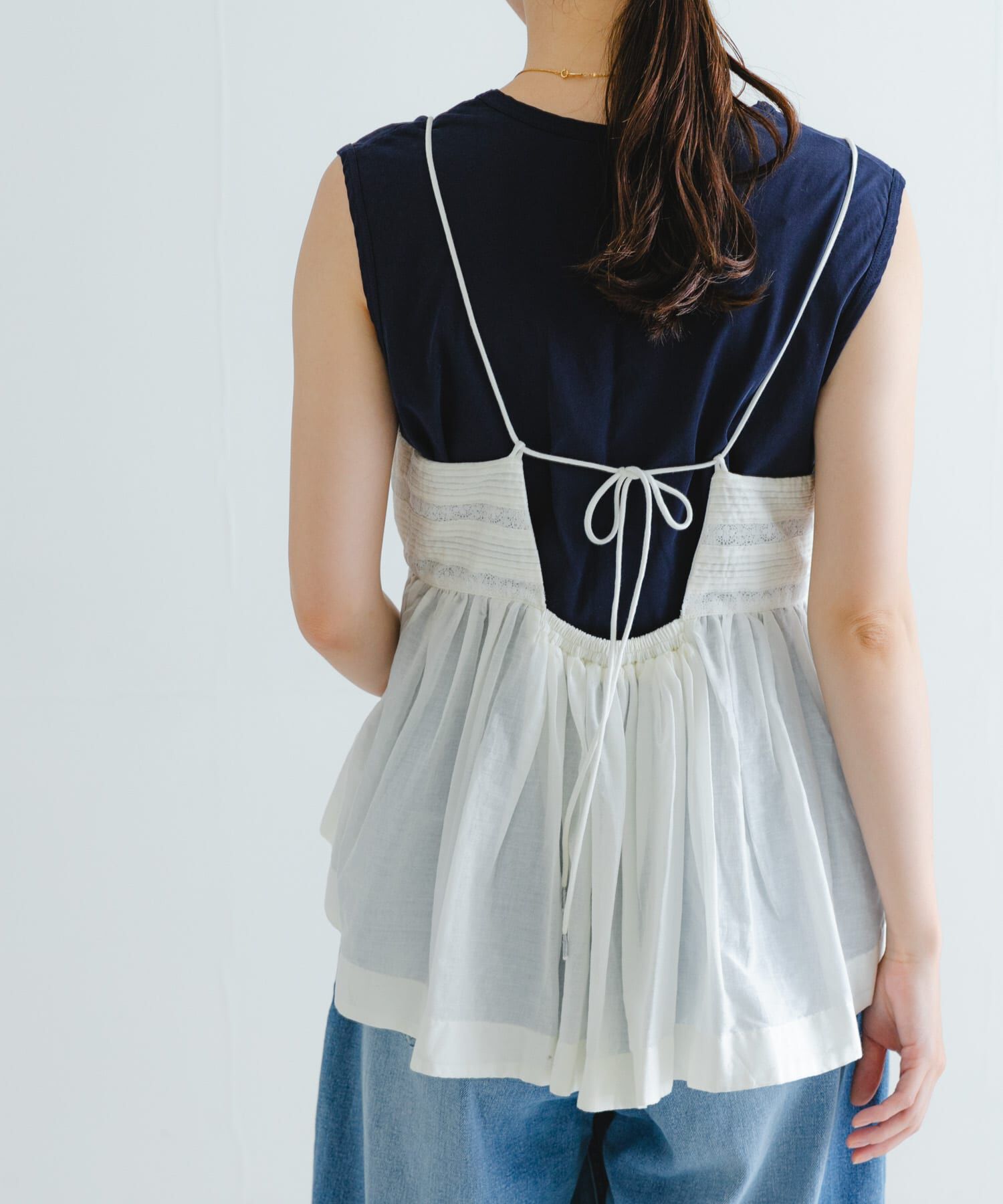 URBAN RESEARCH「レース切り替えキャミブラウス」|キャミソール|