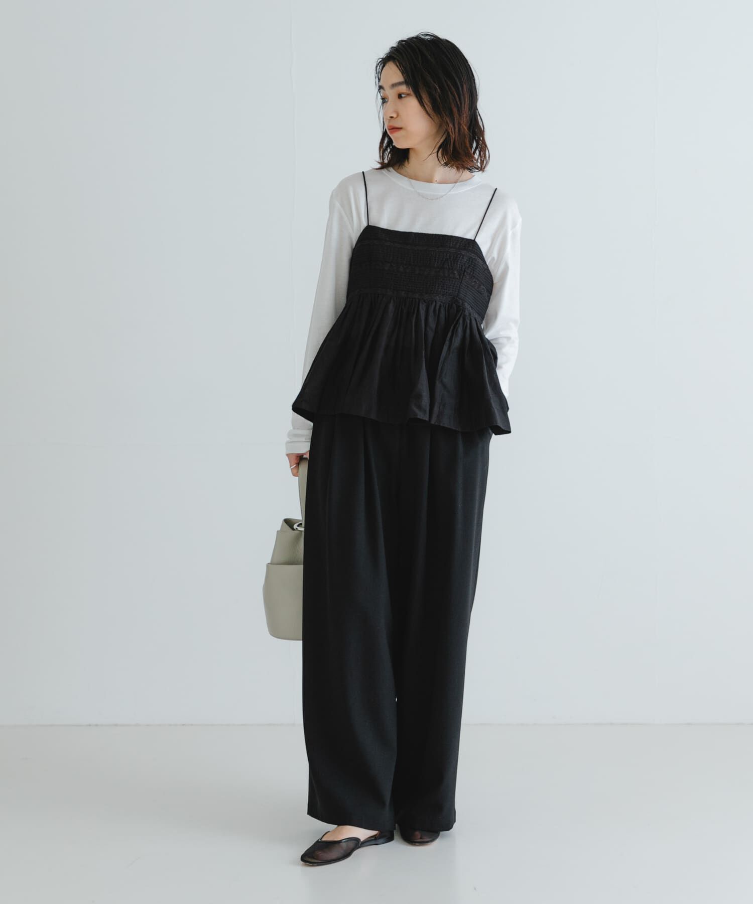 URBAN RESEARCH「レース切り替えキャミブラウス」|キャミソール|