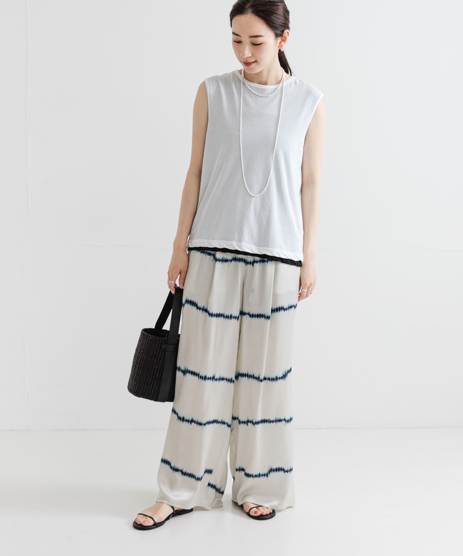 URBAN RESEARCH「『2サイズ展開』シルクミックスボーダープリントパンツ」|その他|