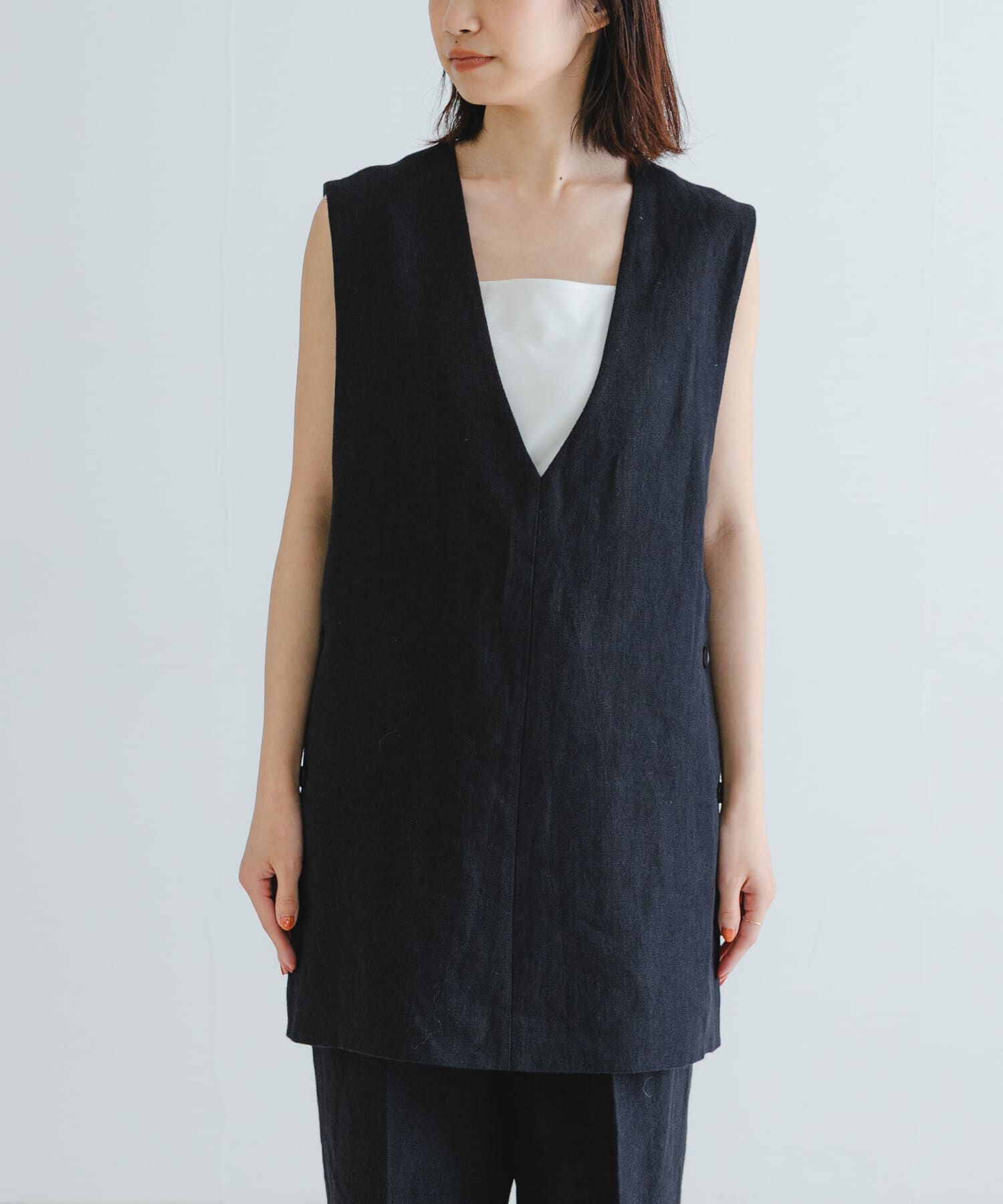 URBAN RESEARCH「new basic　リネンチュニックベスト」|ベスト・ジレ|