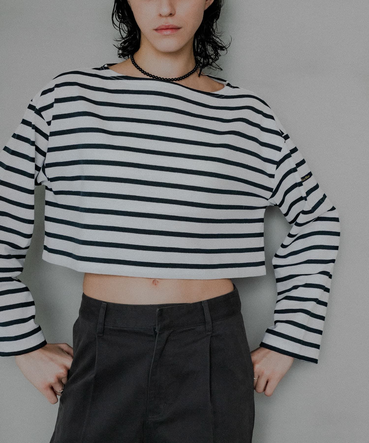 URBAN RESEARCH「『別注』Le minor&times;UR　Border cropped T-shirts」|Tシャツ・カットソー|