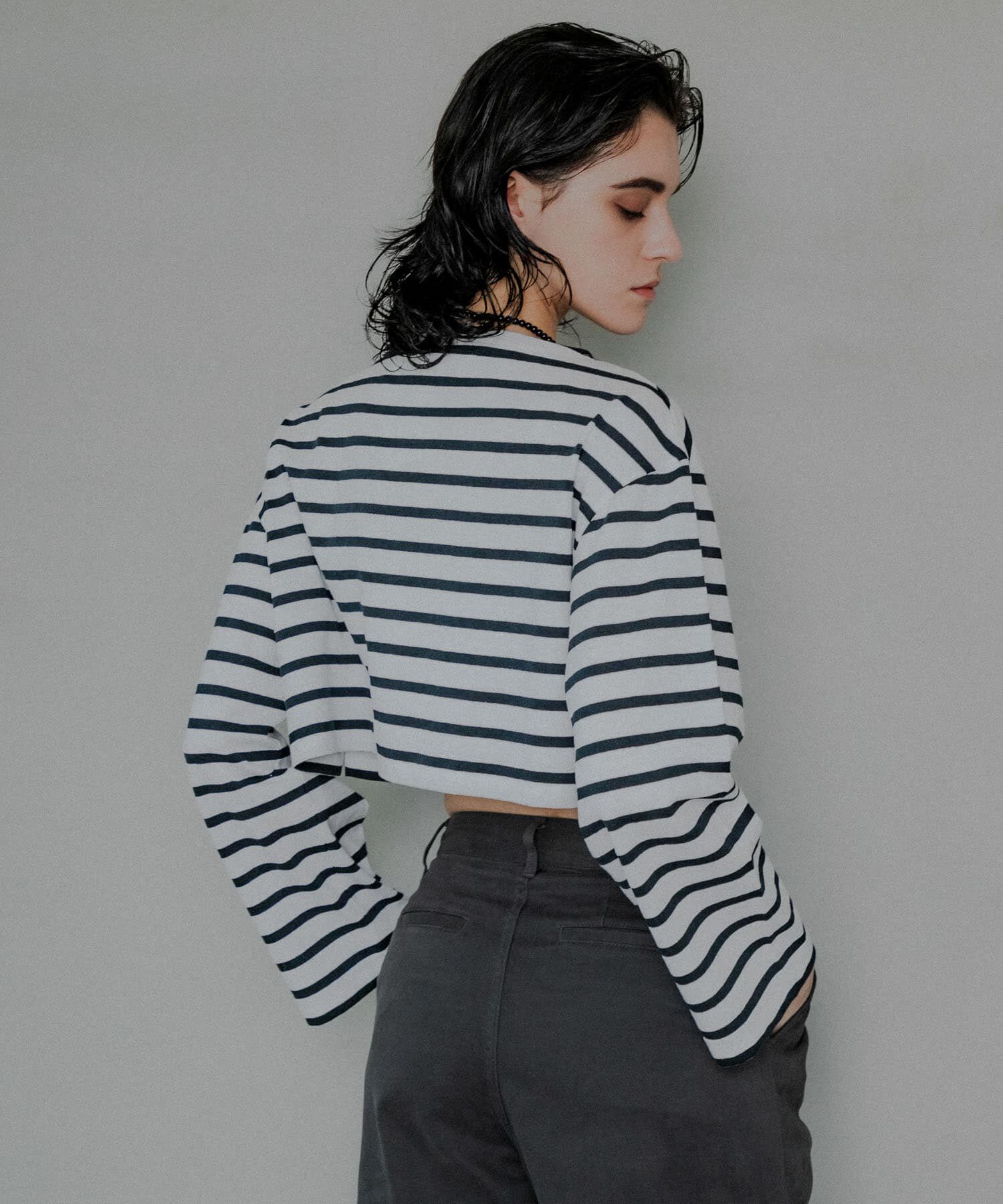 URBAN RESEARCH「『別注』Le minor&times;UR　Border cropped T-shirts」|Tシャツ・カットソー|