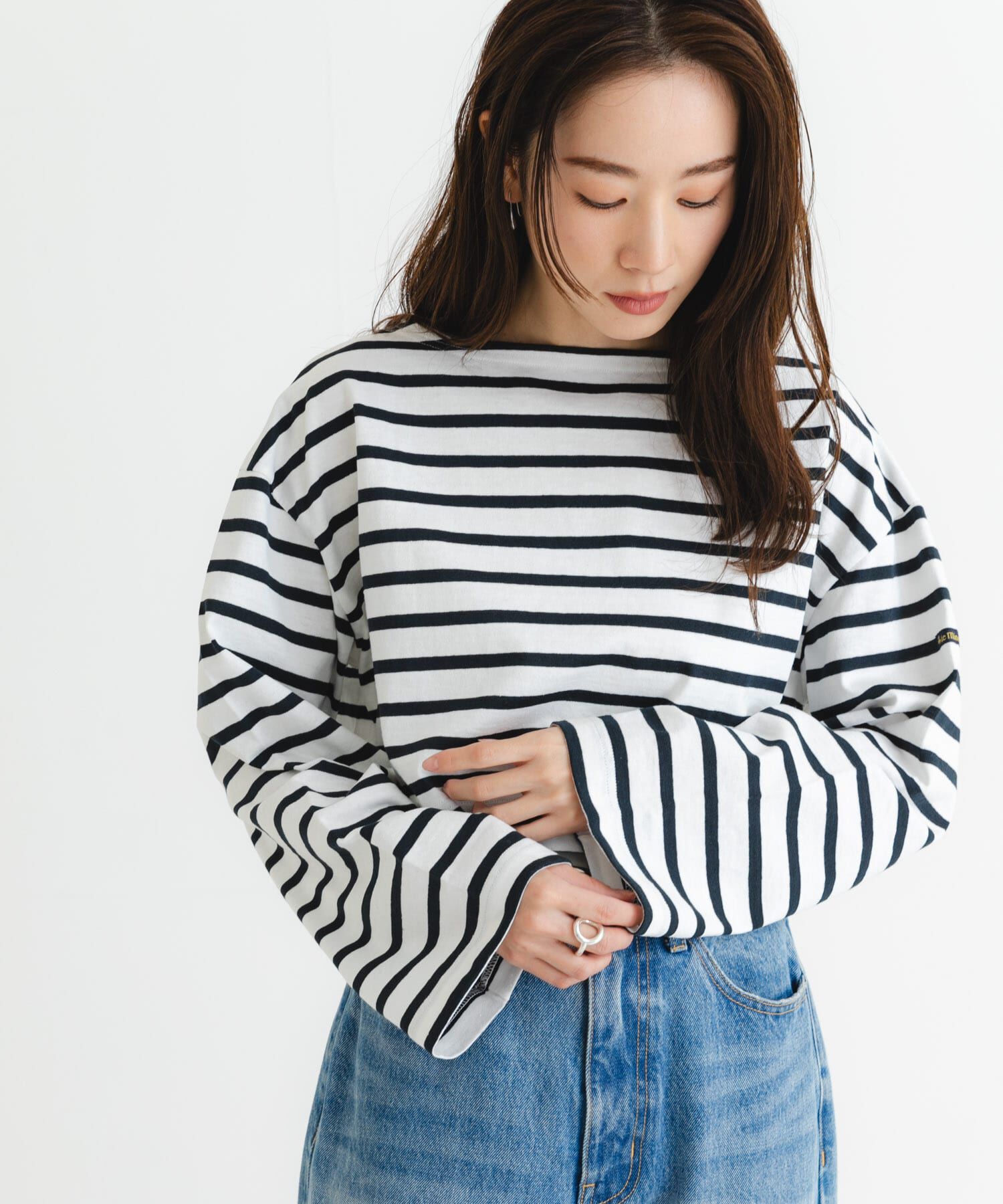 URBAN RESEARCH「『別注』Le minor&times;UR　Border cropped T-shirts」|Tシャツ・カットソー|