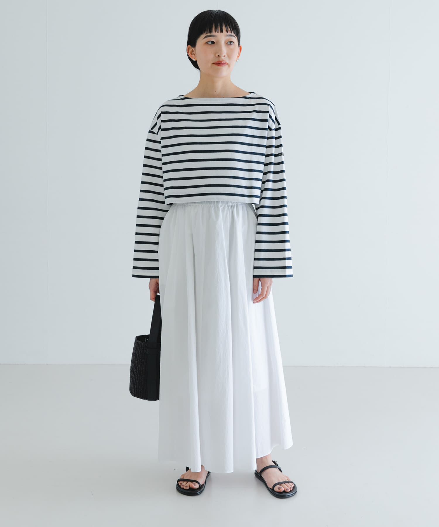 URBAN RESEARCH「『別注』Le minor&times;UR　Border cropped T-shirts」|Tシャツ・カットソー|