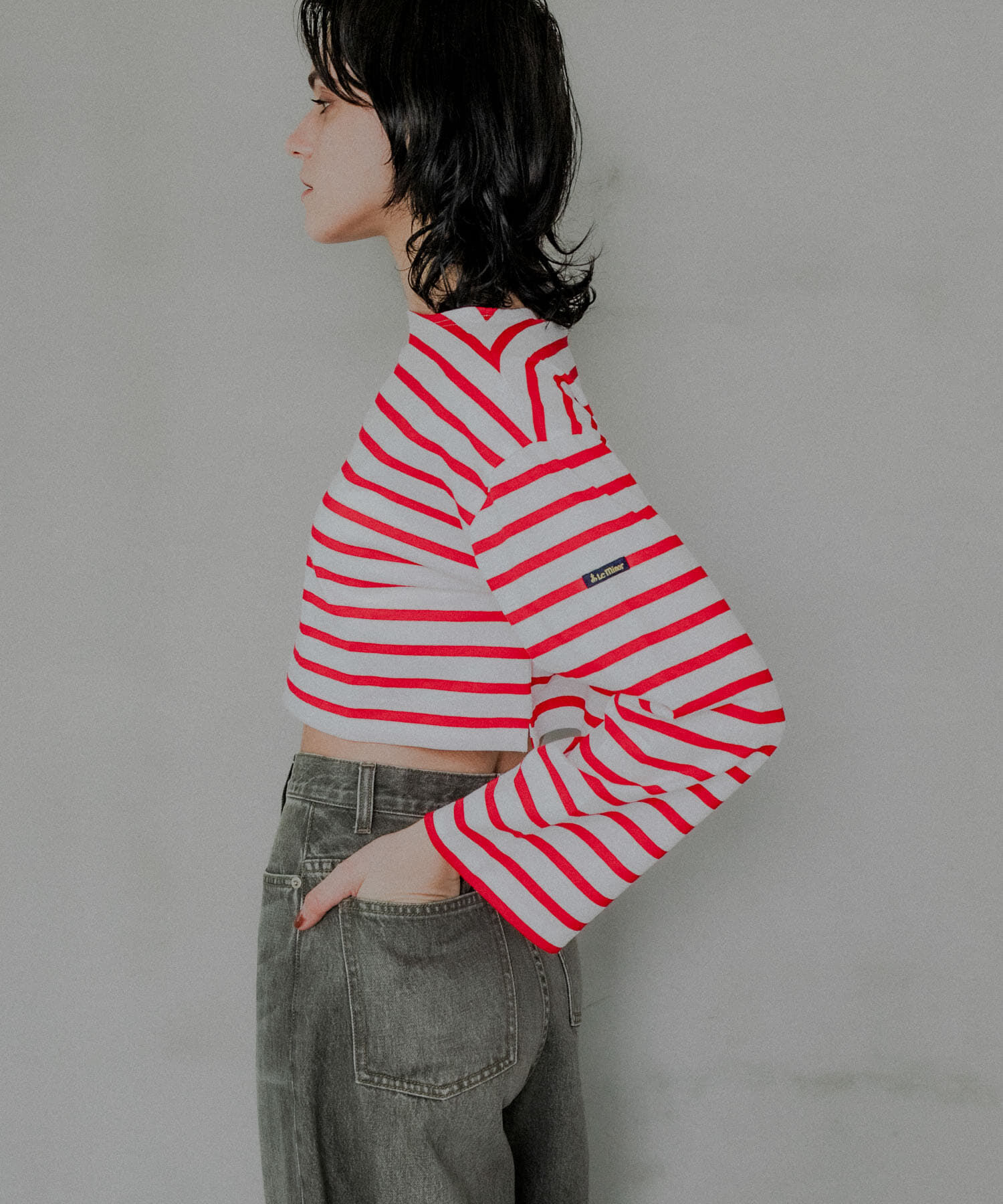 URBAN RESEARCH「『別注』Le minor&times;UR　Border cropped T-shirts」|Tシャツ・カットソー|