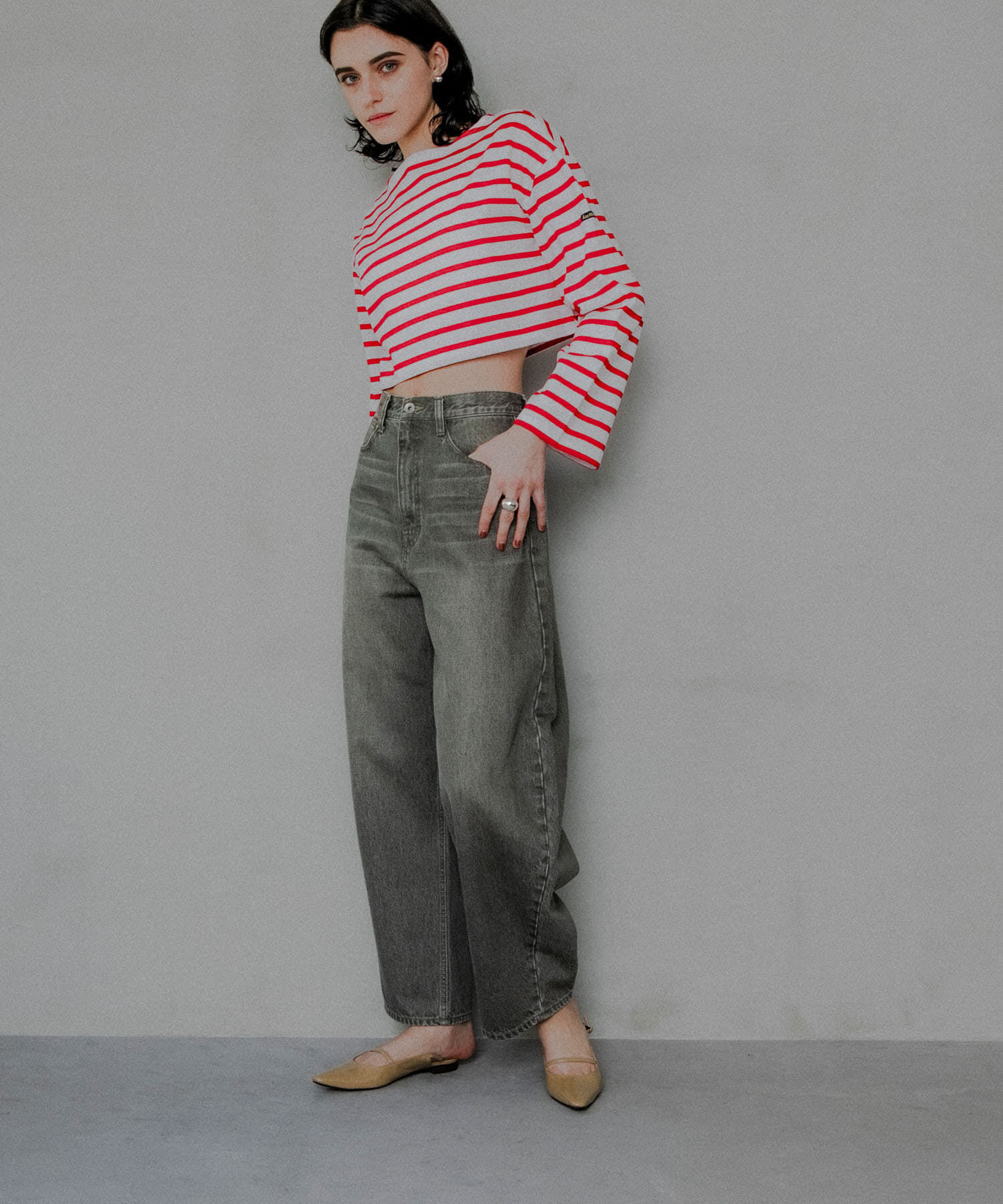 URBAN RESEARCH「『別注』Le minor&times;UR　Border cropped T-shirts」|Tシャツ・カットソー|