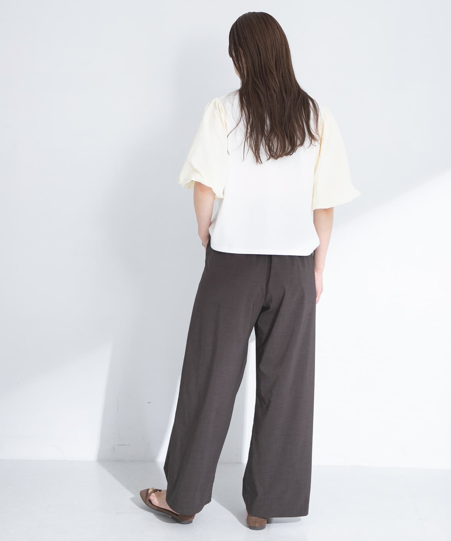 Sonny Label 「『WEB/一部店舗限定』異素材バルーンスリーブプルオーバー」|Tシャツ・カットソー|