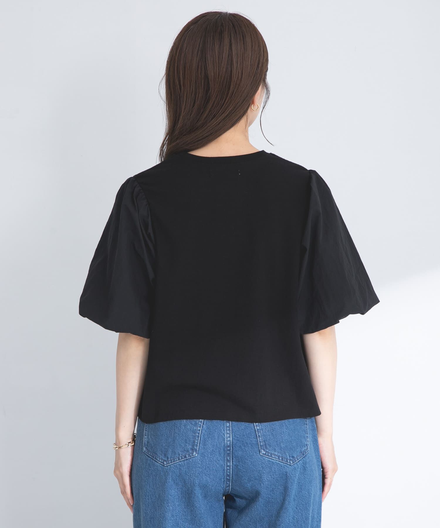 Sonny Label 「『WEB/一部店舗限定』異素材バルーンスリーブプルオーバー」|Tシャツ・カットソー|