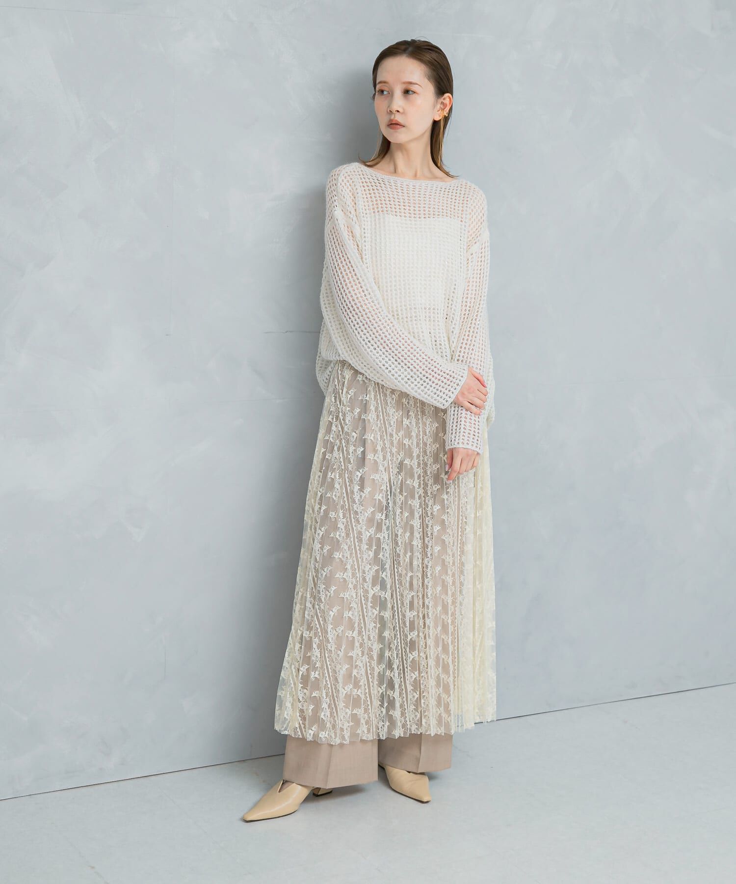 URBAN RESEARCH ROSSO「スパンコールシアーニット」|ニット・セーター|