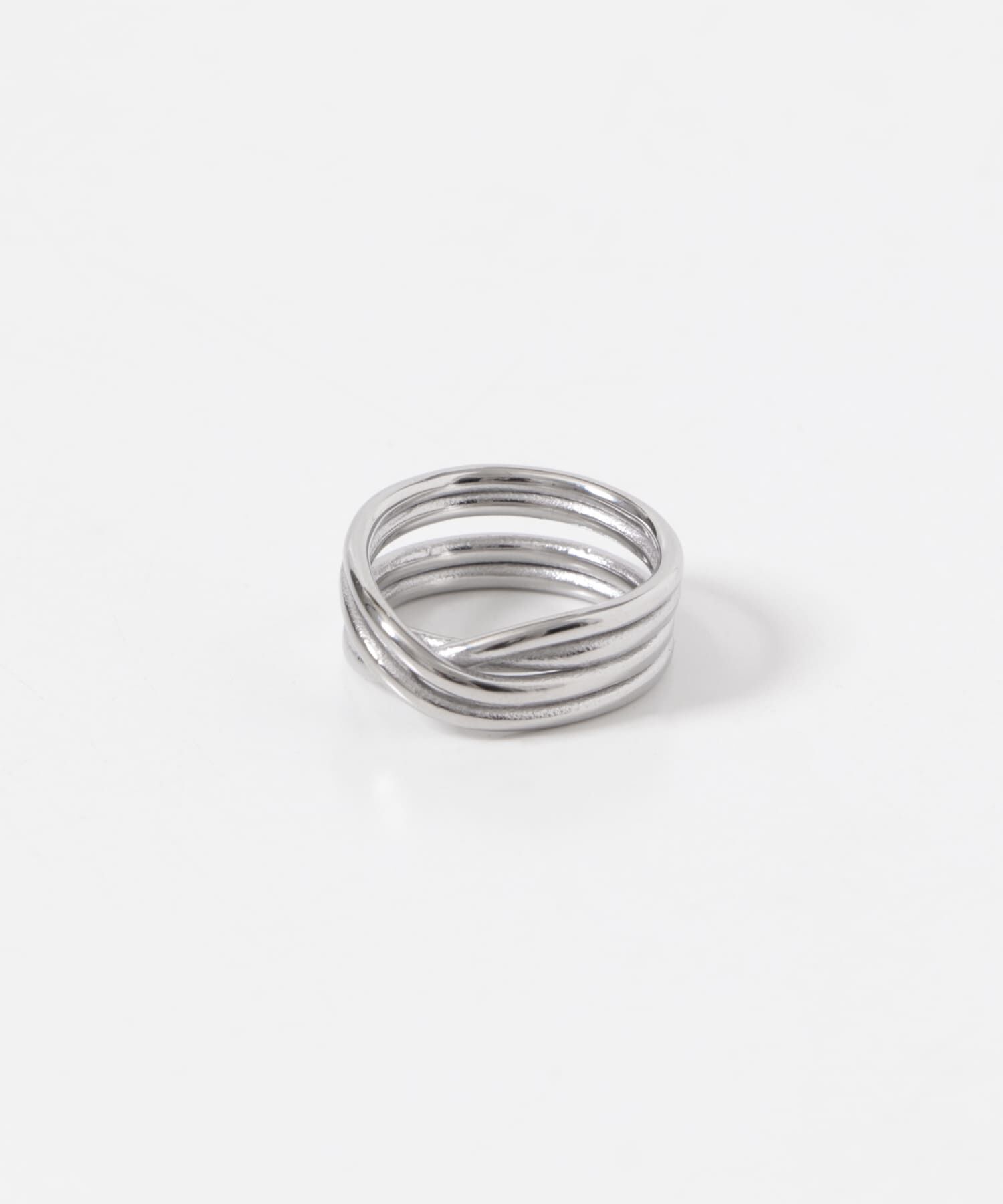 SMELLY「ステンレスラインクロスリング」|リング|