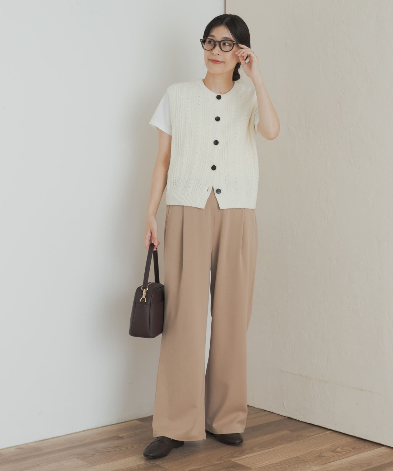 URBAN RESEARCH DOORS「ミニブークレニットベスト」|ベスト・ジレ|