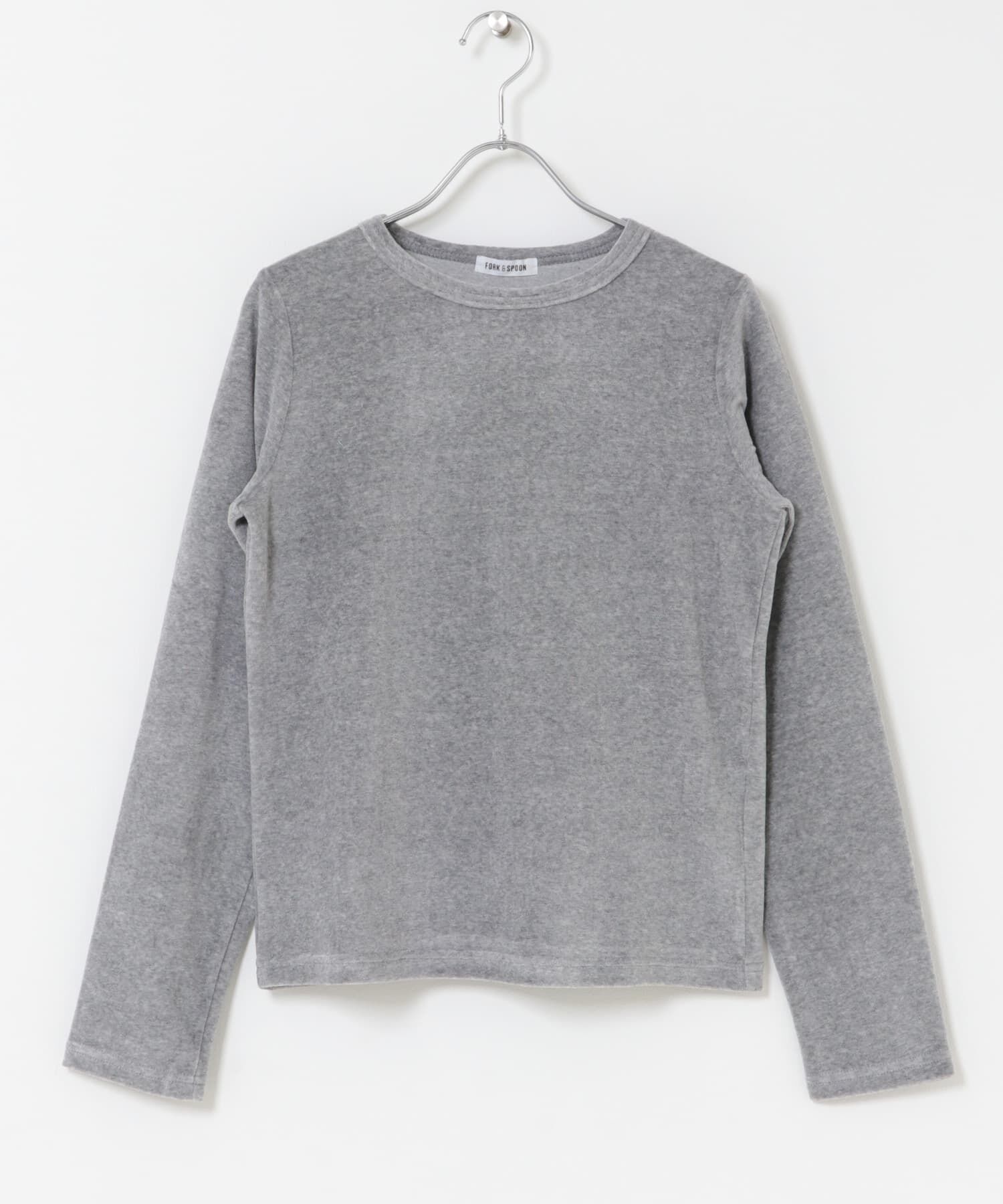 URBAN RESEARCH DOORS「FORK&SPOON　ベロアロングスリーブTシャツ」|Tシャツ・カットソー|