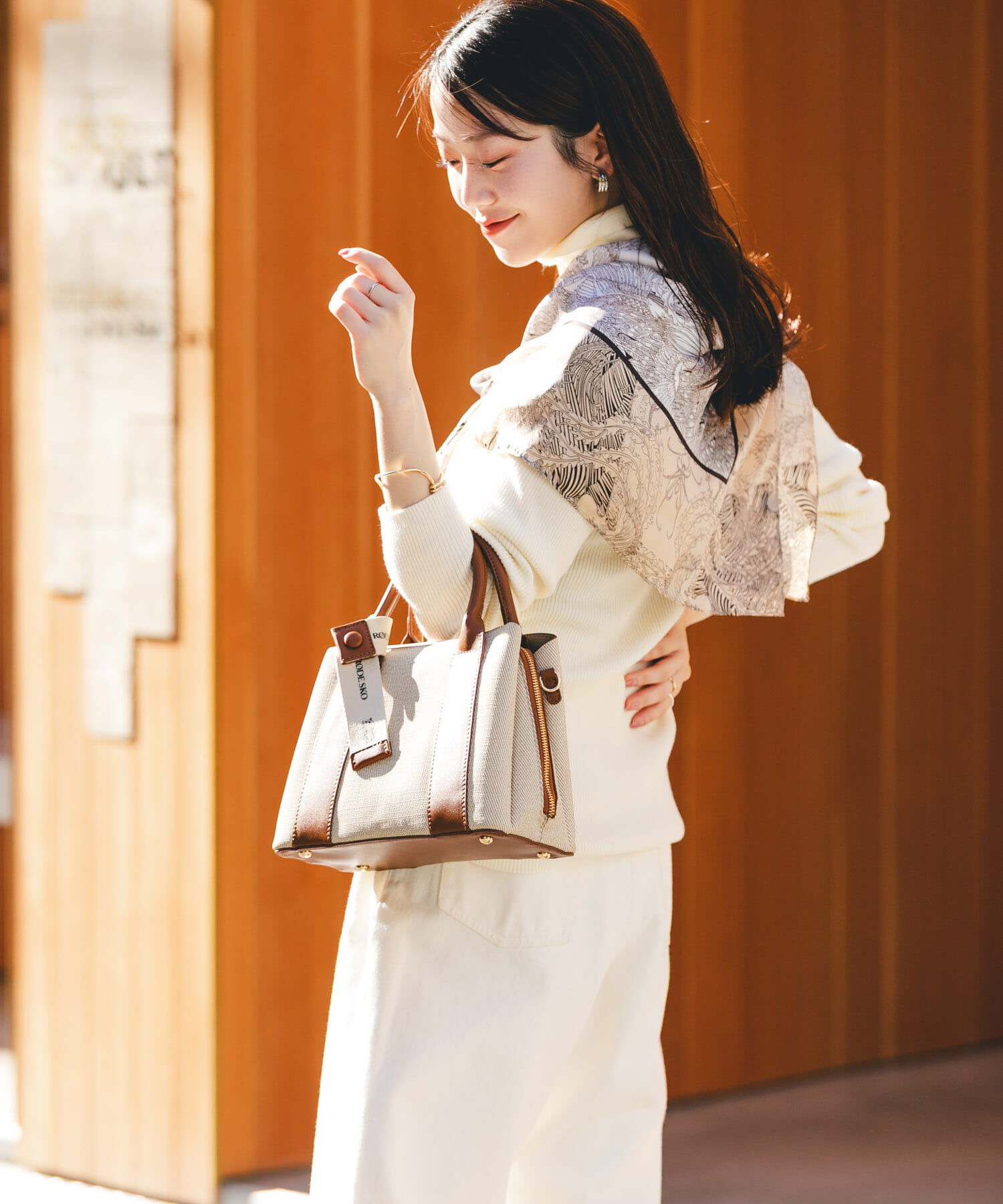 RODE SKO「ロゴリボン付2WAYハンドバッグ」|ハンドバッグ|