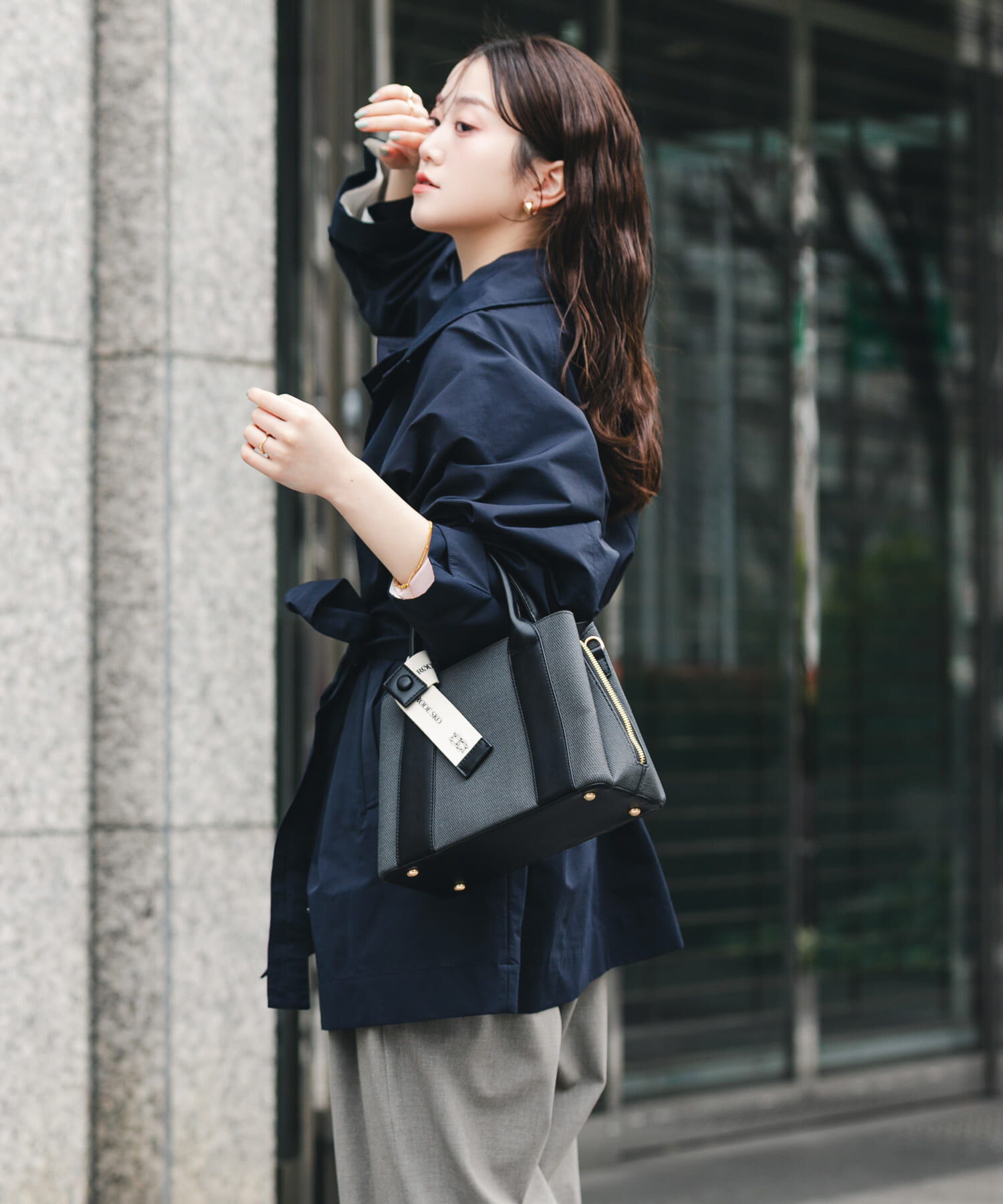 RODE SKO「ロゴリボン付2WAYハンドバッグ」|ハンドバッグ|