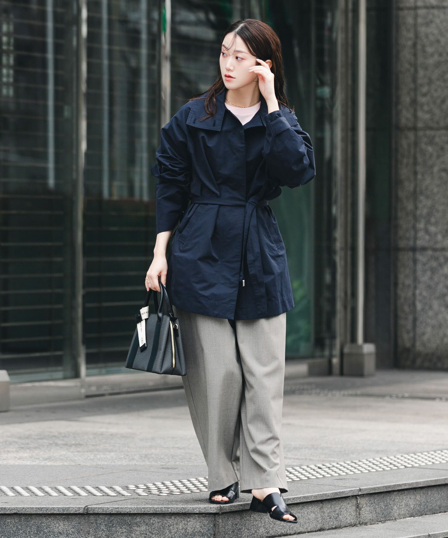 RODE SKO「ロゴリボン付2WAYハンドバッグ」|ハンドバッグ|