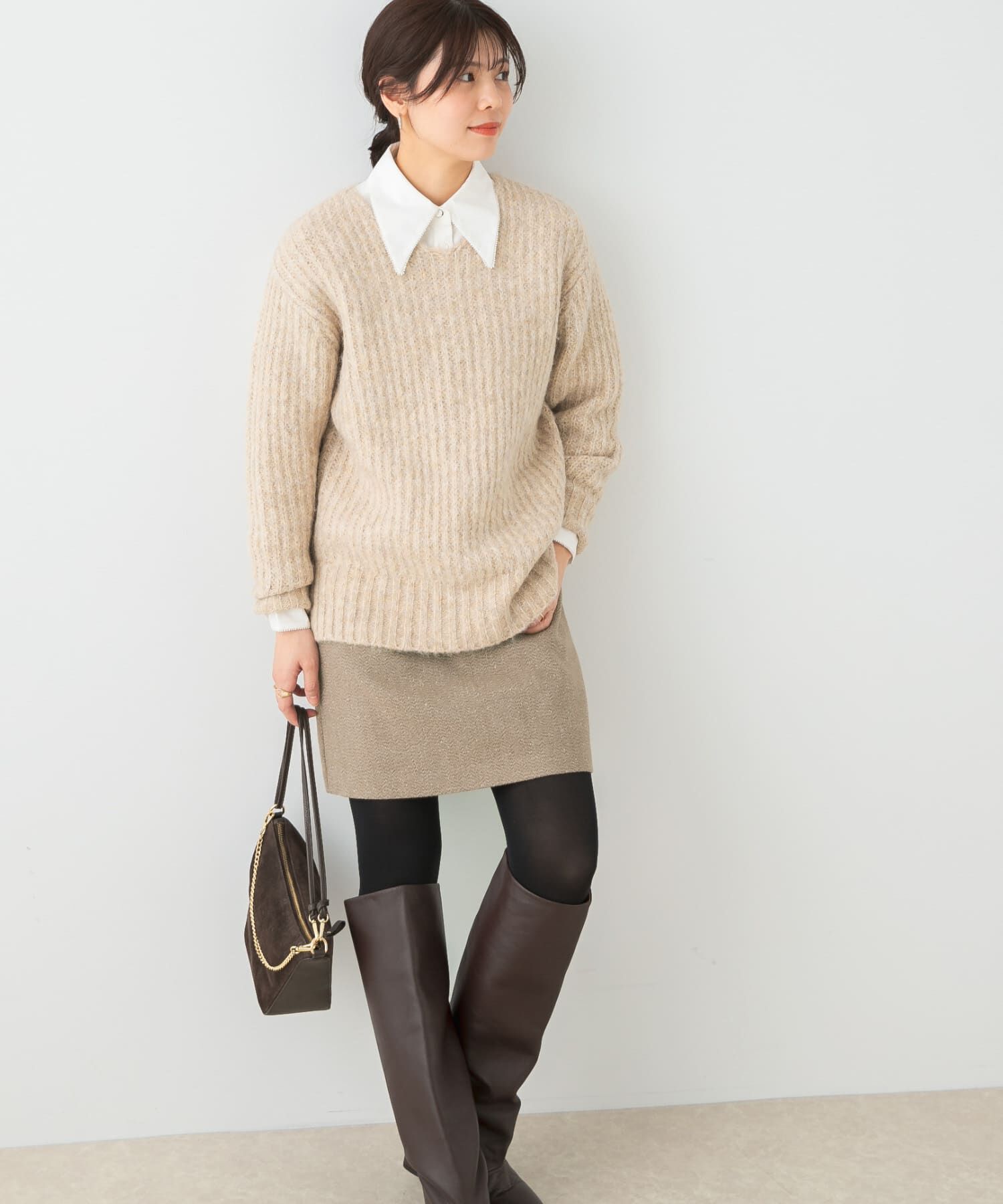 URBAN RESEARCH ROSSO「F by ROSSO　ヘリンボンツイードスカート風キュロット」|その他|