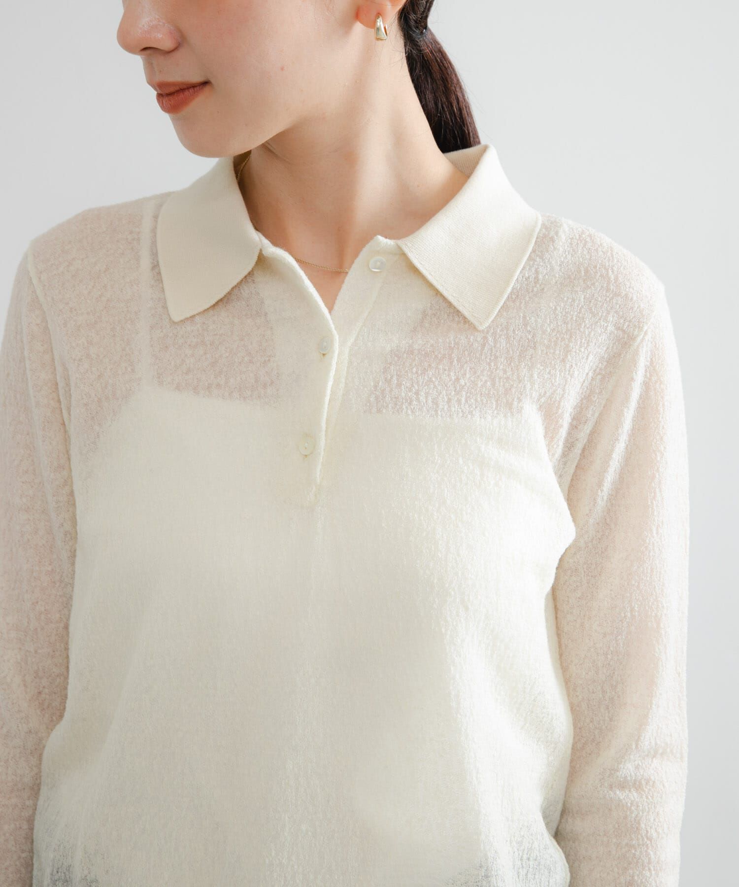 URBAN RESEARCH「ウールジャガードシャツカラートップス」|シャツ・ブラウス|