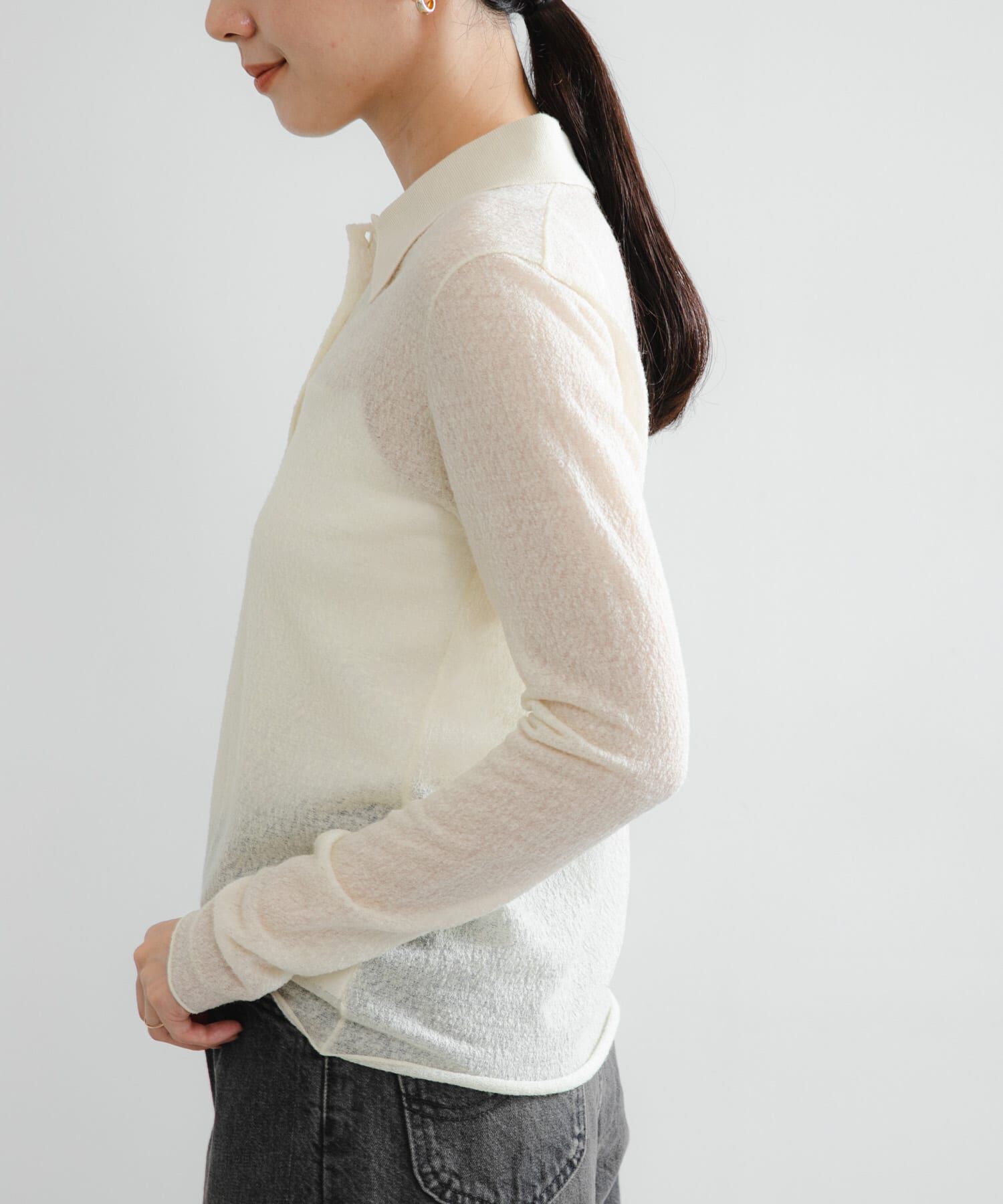 URBAN RESEARCH「ウールジャガードシャツカラートップス」|シャツ・ブラウス|