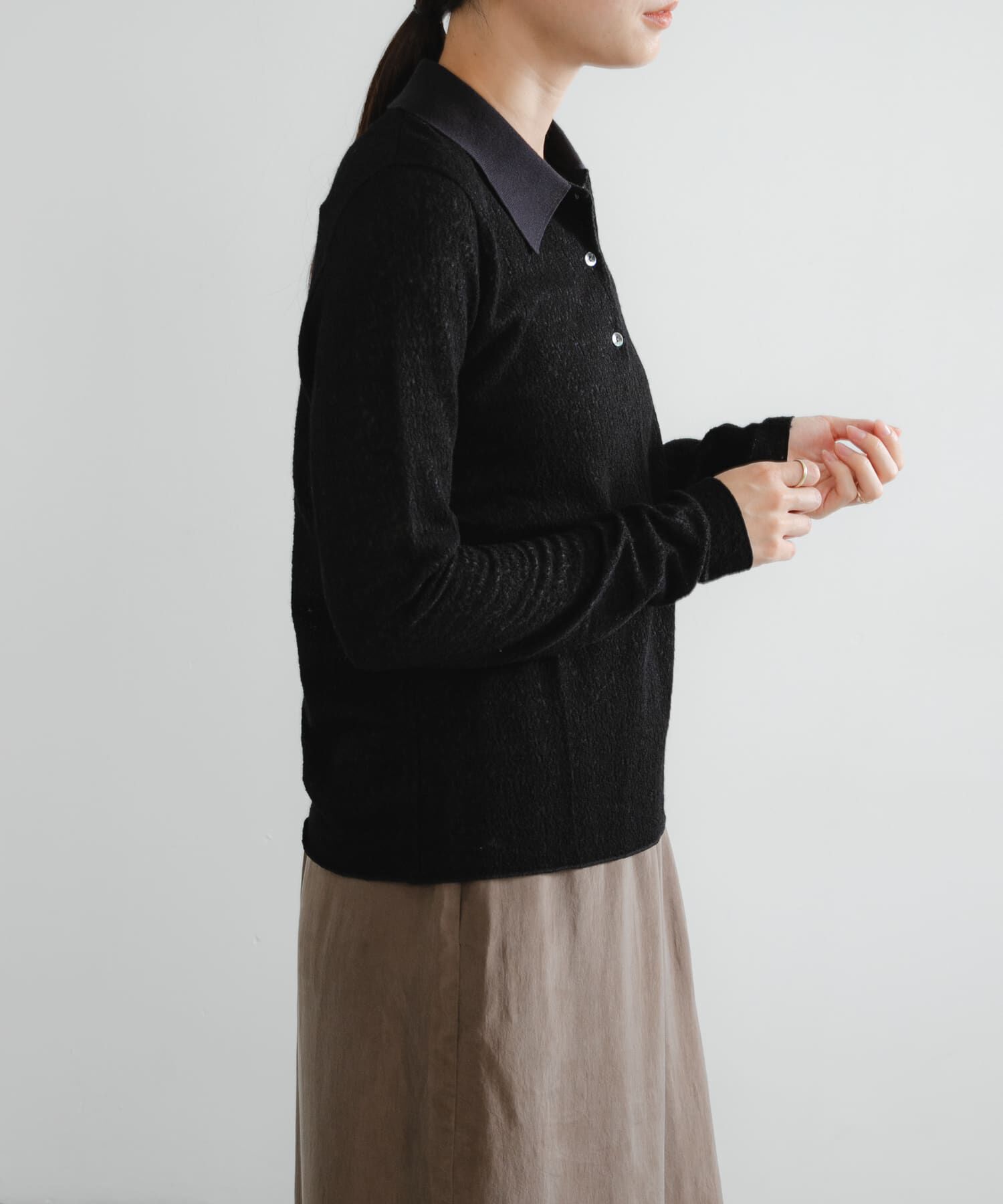 URBAN RESEARCH「ウールジャガードシャツカラートップス」|シャツ・ブラウス|