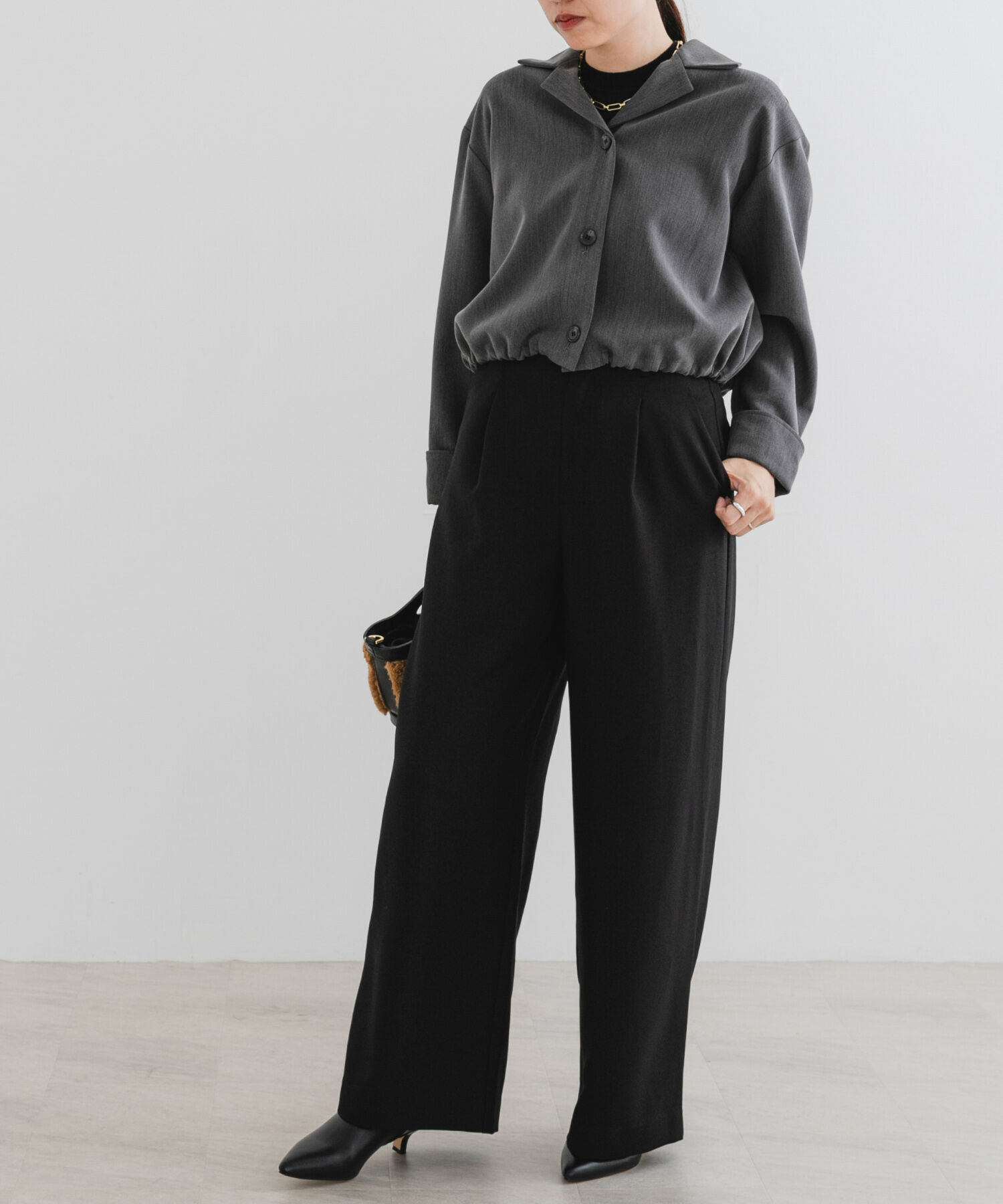 URBAN RESEARCH ROSSO「『UR TECH SMOOTHLUXE』F by ROSSO　タックワイドパンツ」|その他|