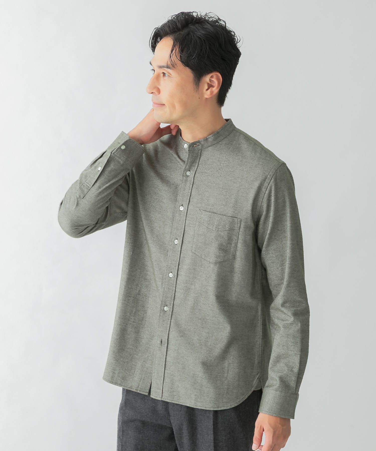 URBAN RESEARCH ROSSO「『抗菌 / 防臭』『XXLｻｲｽﾞあり』ﾊｲﾊﾟﾌｫｰﾏﾝｽﾌﾗﾝﾈﾙﾊﾞ 」|シャツ・ブラウス|カーキ