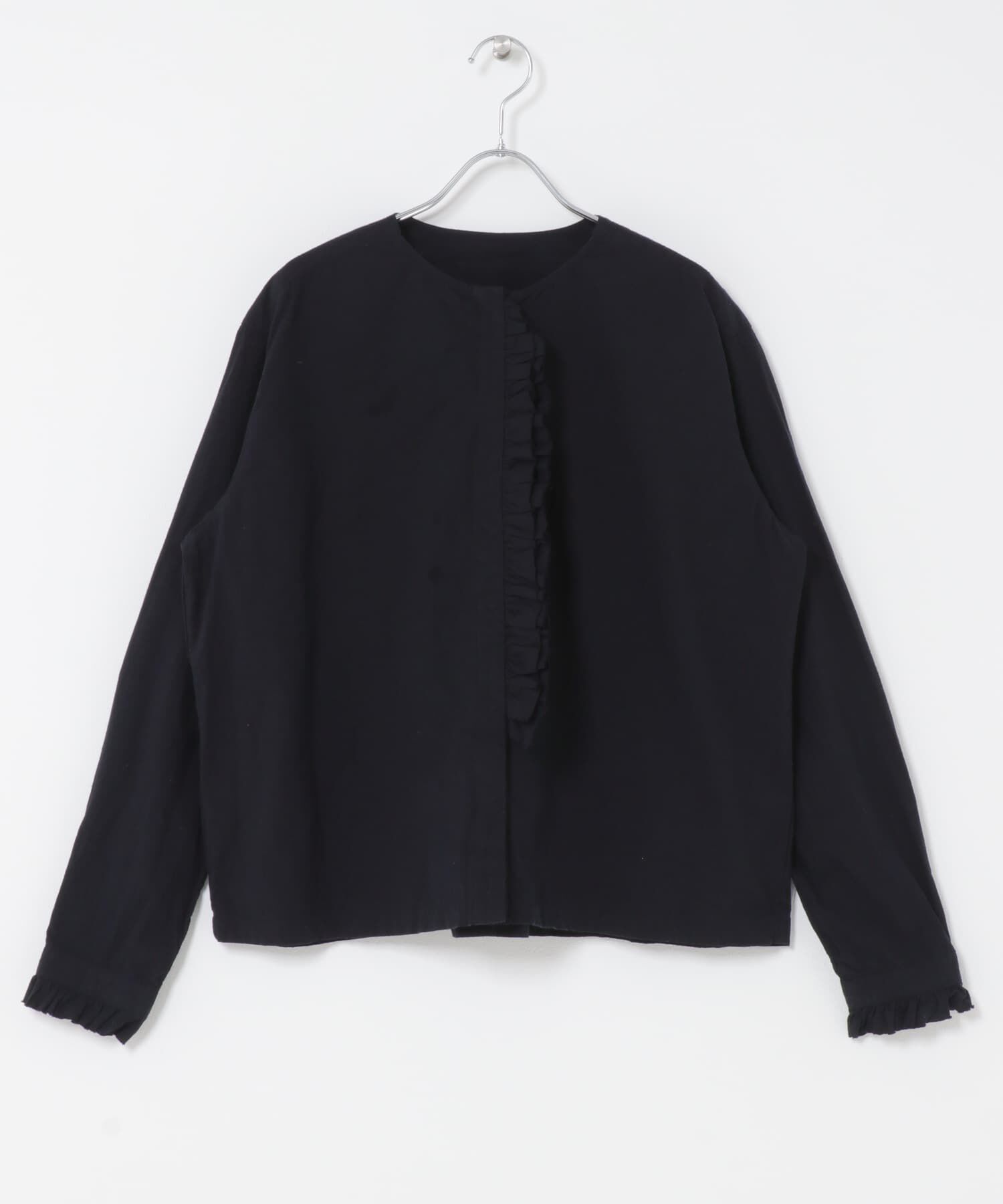 かぐれ「コットンシルクフリルブラウス」|シャツ・ブラウス|