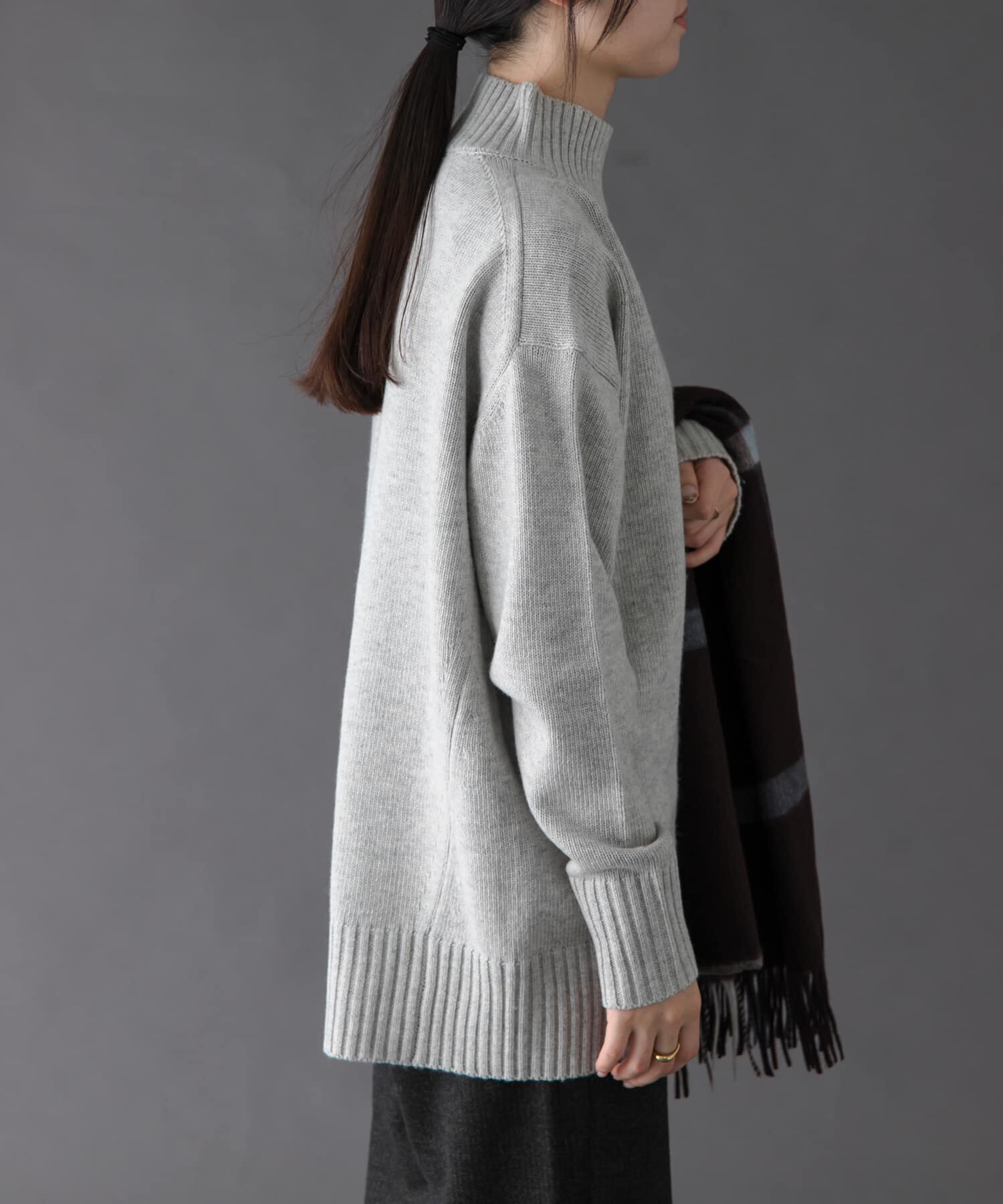 URBAN RESEARCH DOORS「FORK&SPOON　ハイネックロングニット」|ニット・セーター|