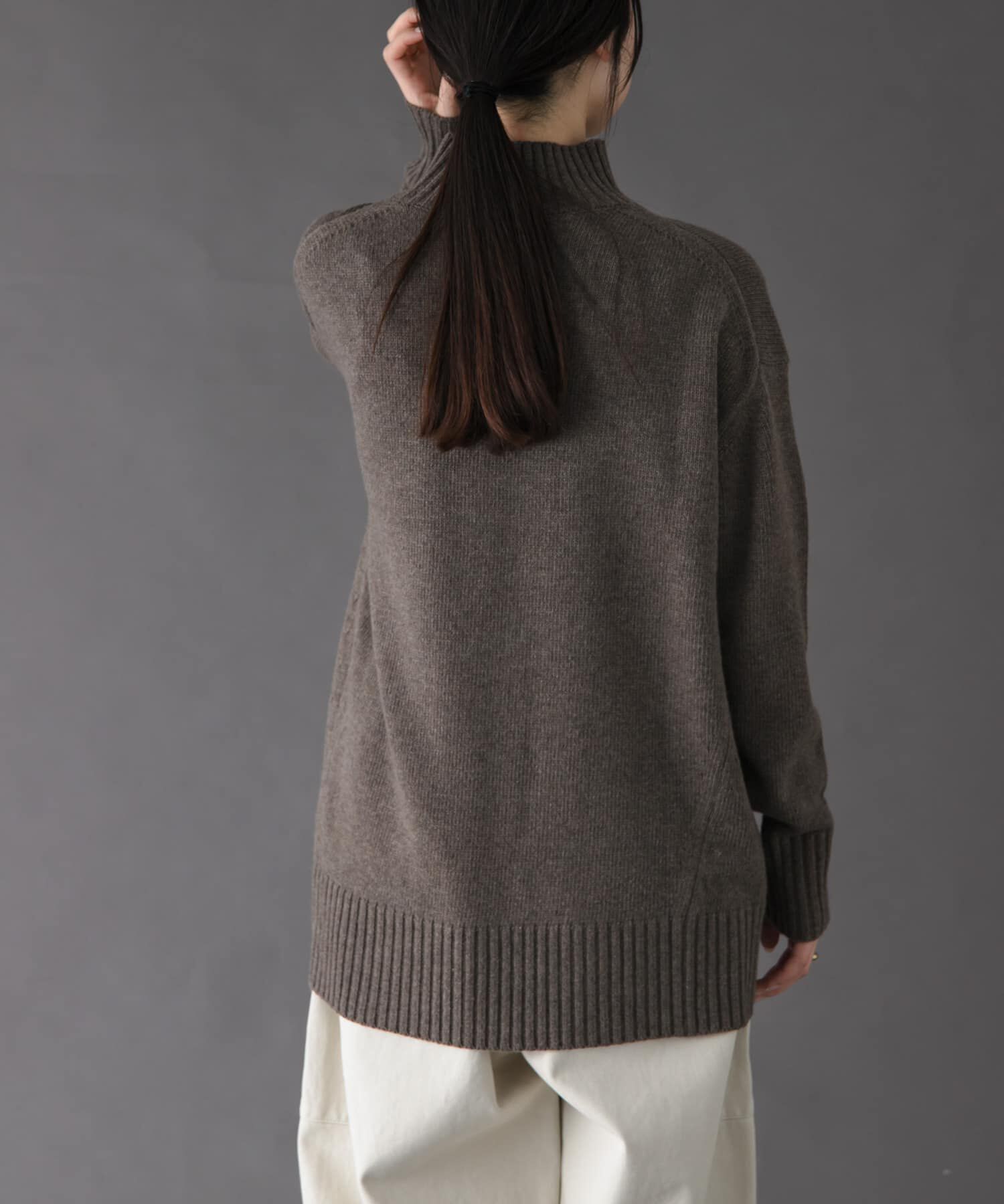 URBAN RESEARCH DOORS「FORK&SPOON　ハイネックロングニット」|ニット・セーター|