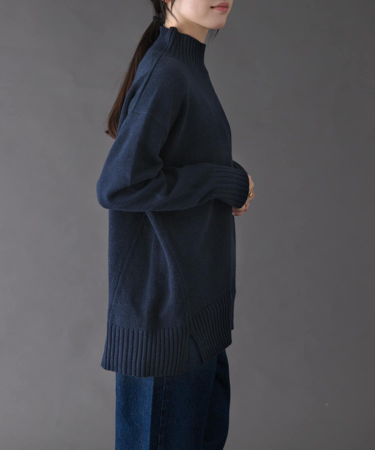 URBAN RESEARCH DOORS「FORK&SPOON　ハイネックロングニット」|ニット・セーター|