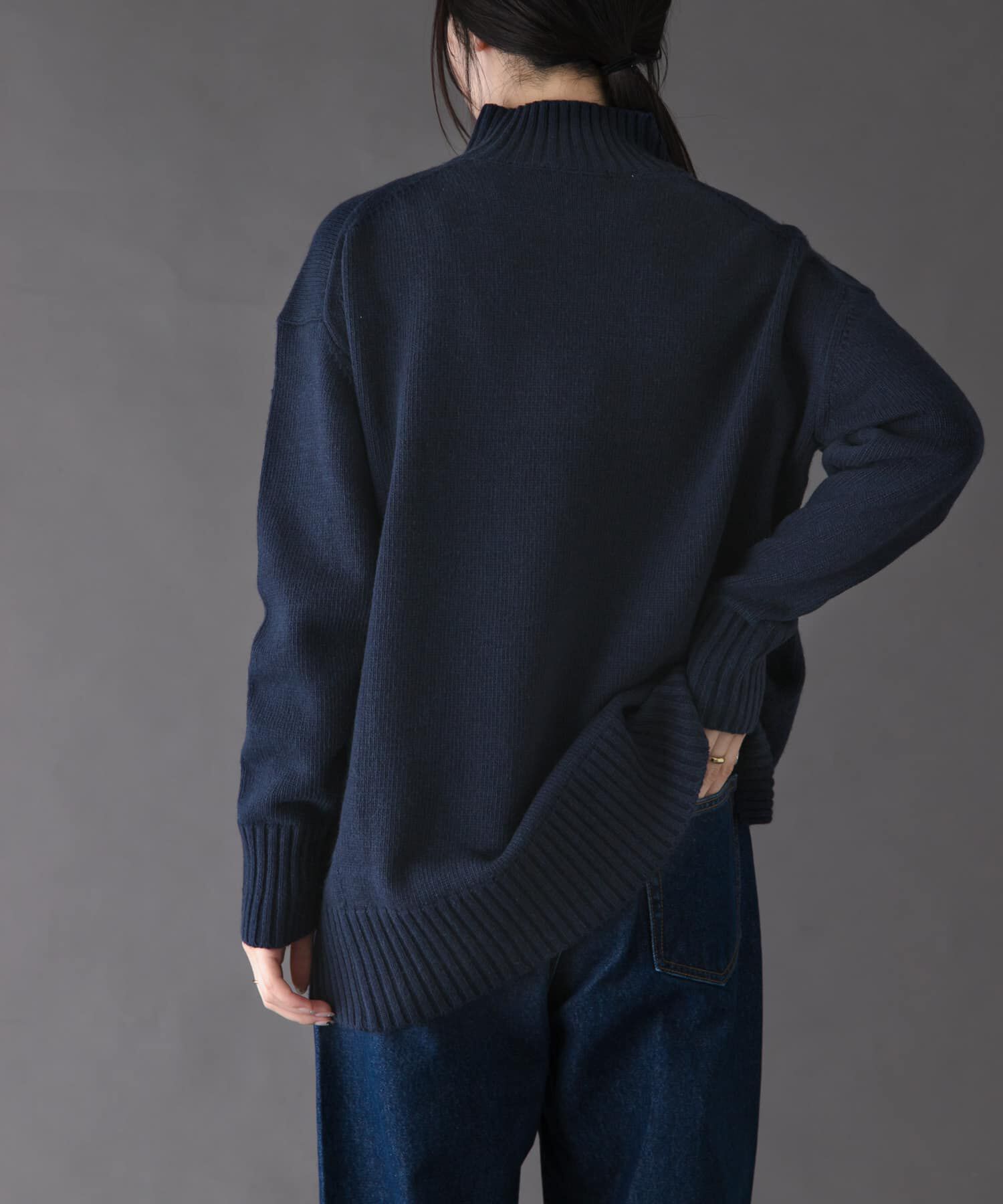 URBAN RESEARCH DOORS「FORK&SPOON　ハイネックロングニット」|ニット・セーター|