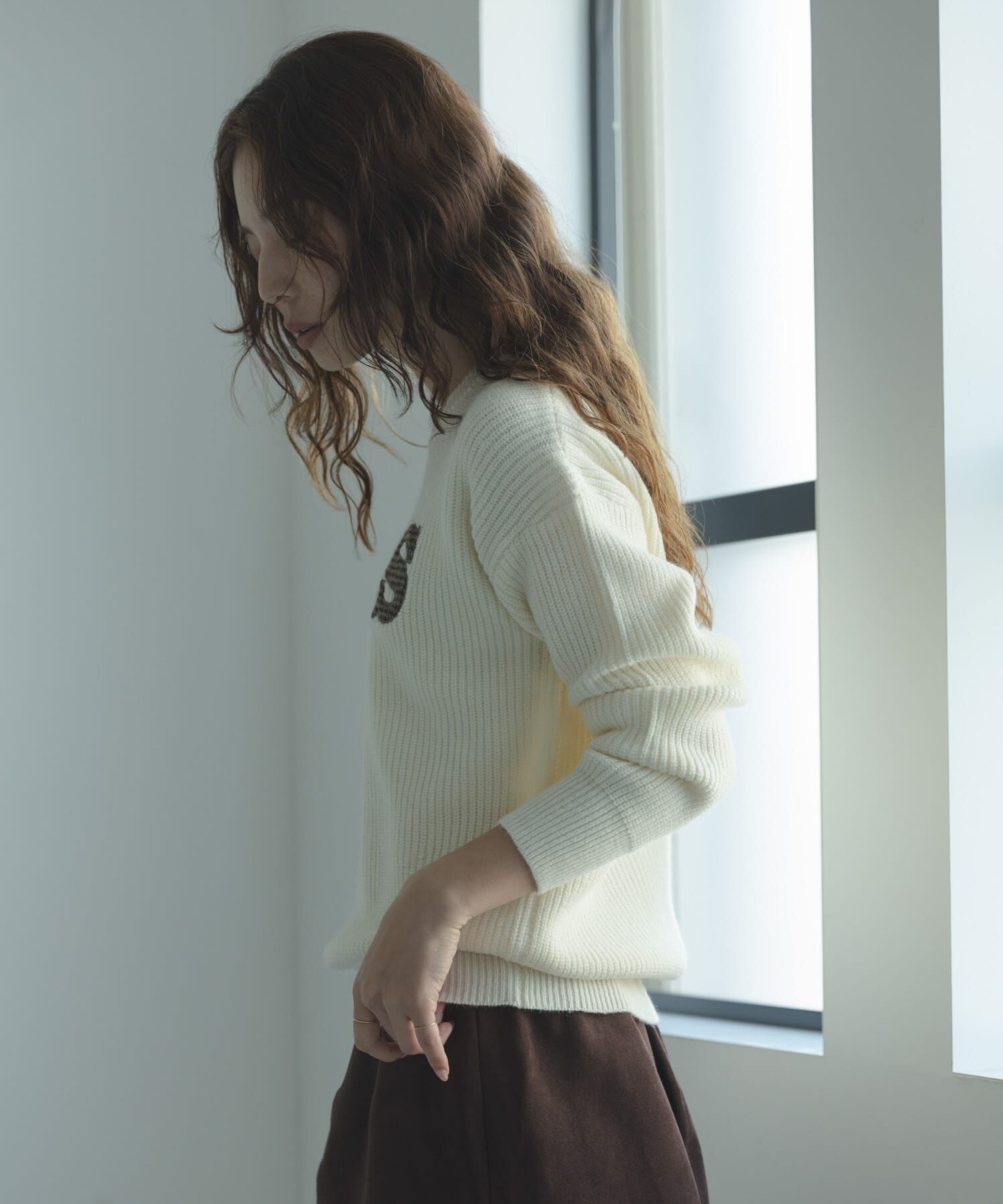 Sonny Label 「ハリスツイードモチーフ付きニット」|ニット・セーター|