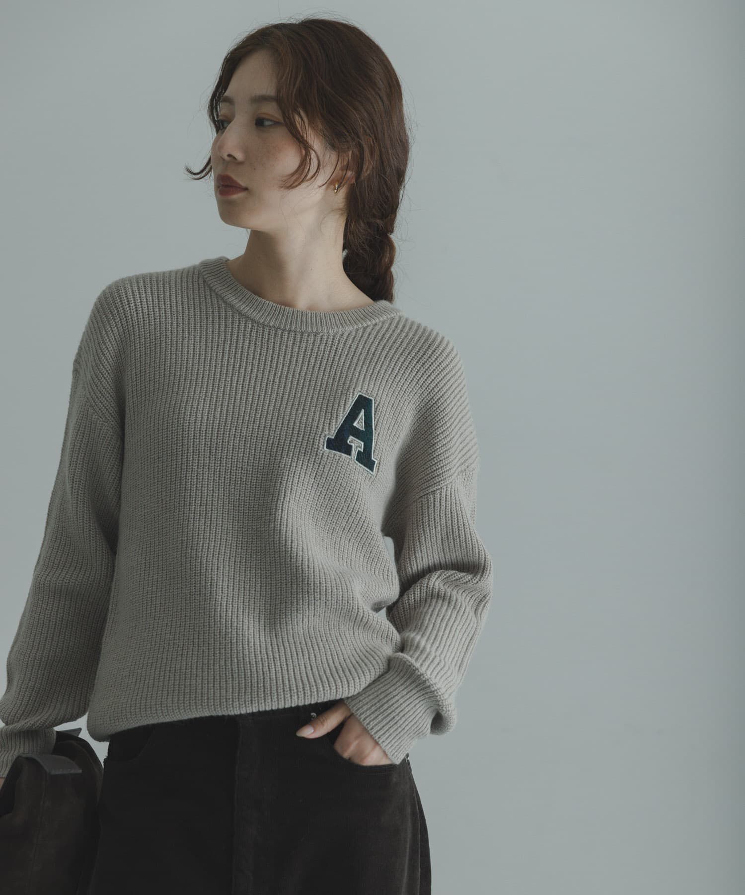 Sonny Label 「ハリスツイードモチーフ付きニット」|ニット・セーター|