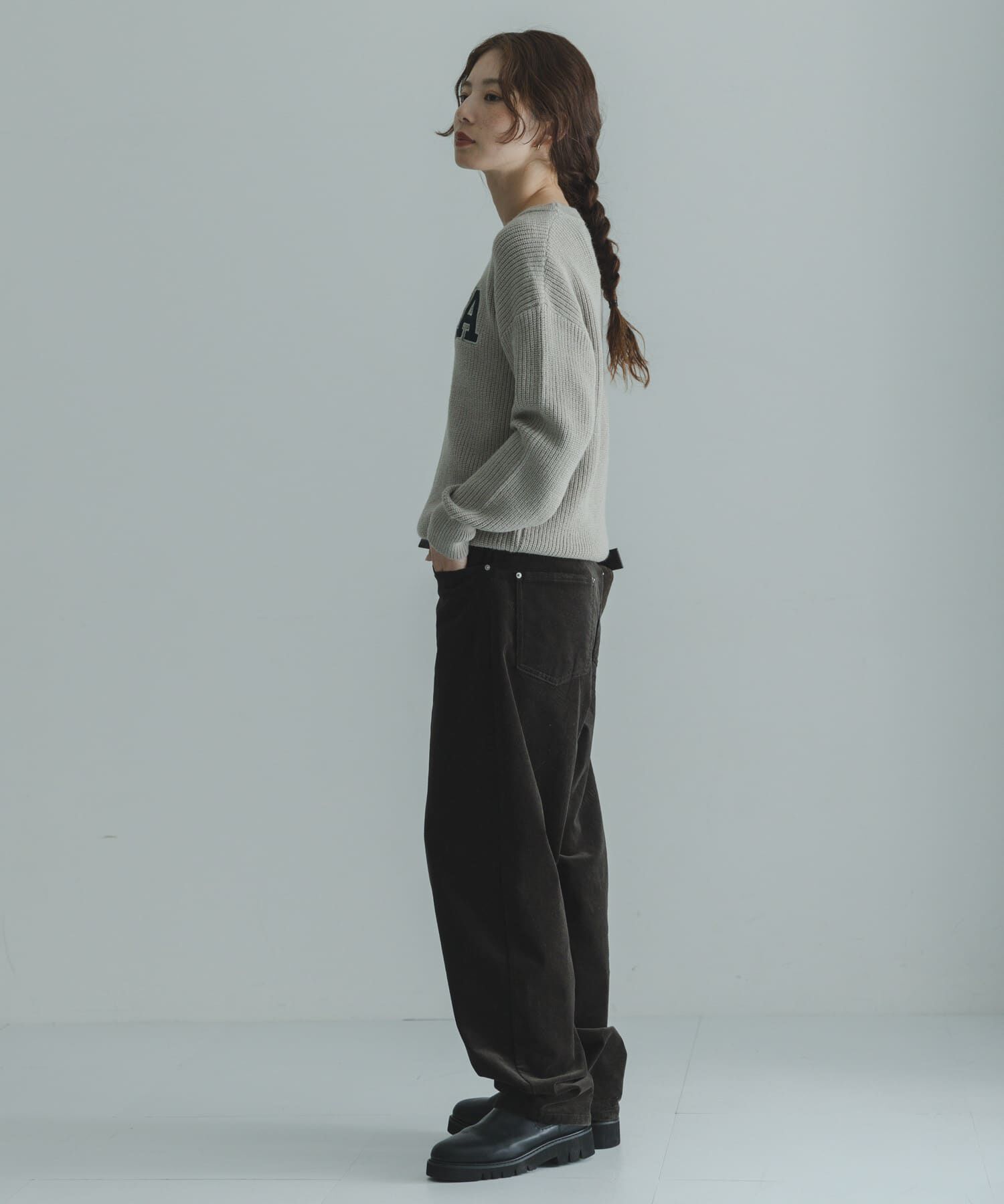 Sonny Label 「ハリスツイードモチーフ付きニット」|ニット・セーター|