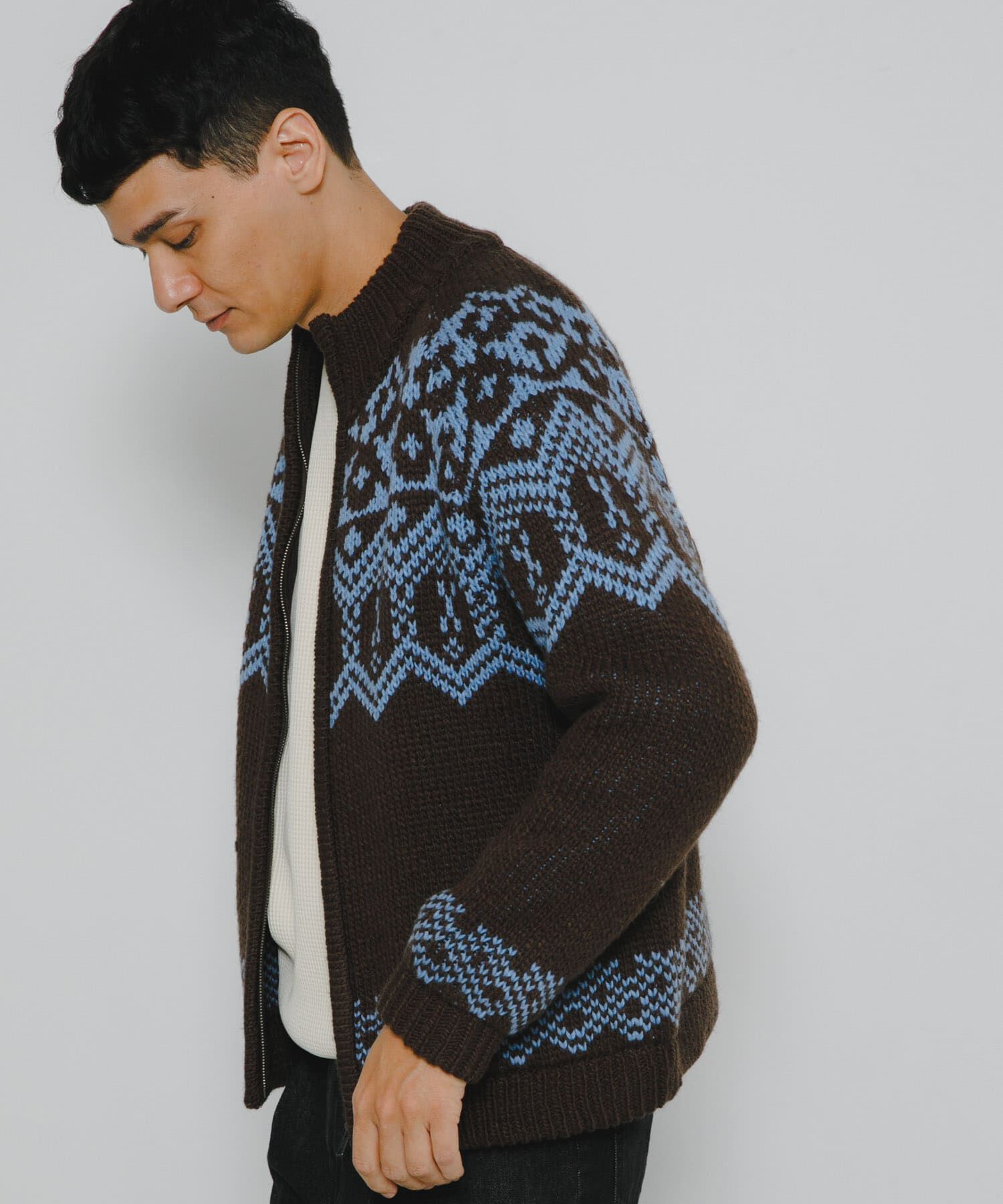 Sonny Label 「ジャガードジップアップニット」|ニット・セーター|