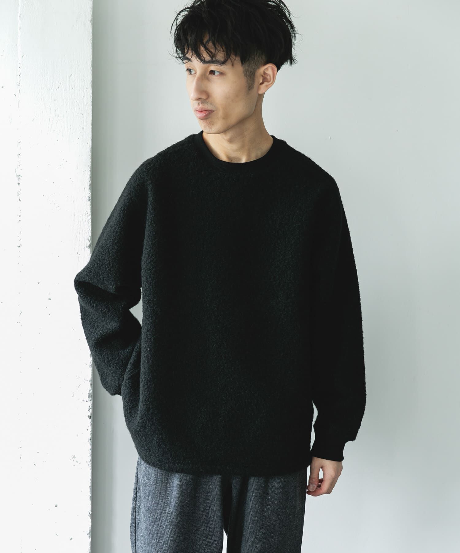 URBAN RESEARCH DOORS「ラグランスリーブブークレー プルオーバー」|Tシャツ・カットソー|