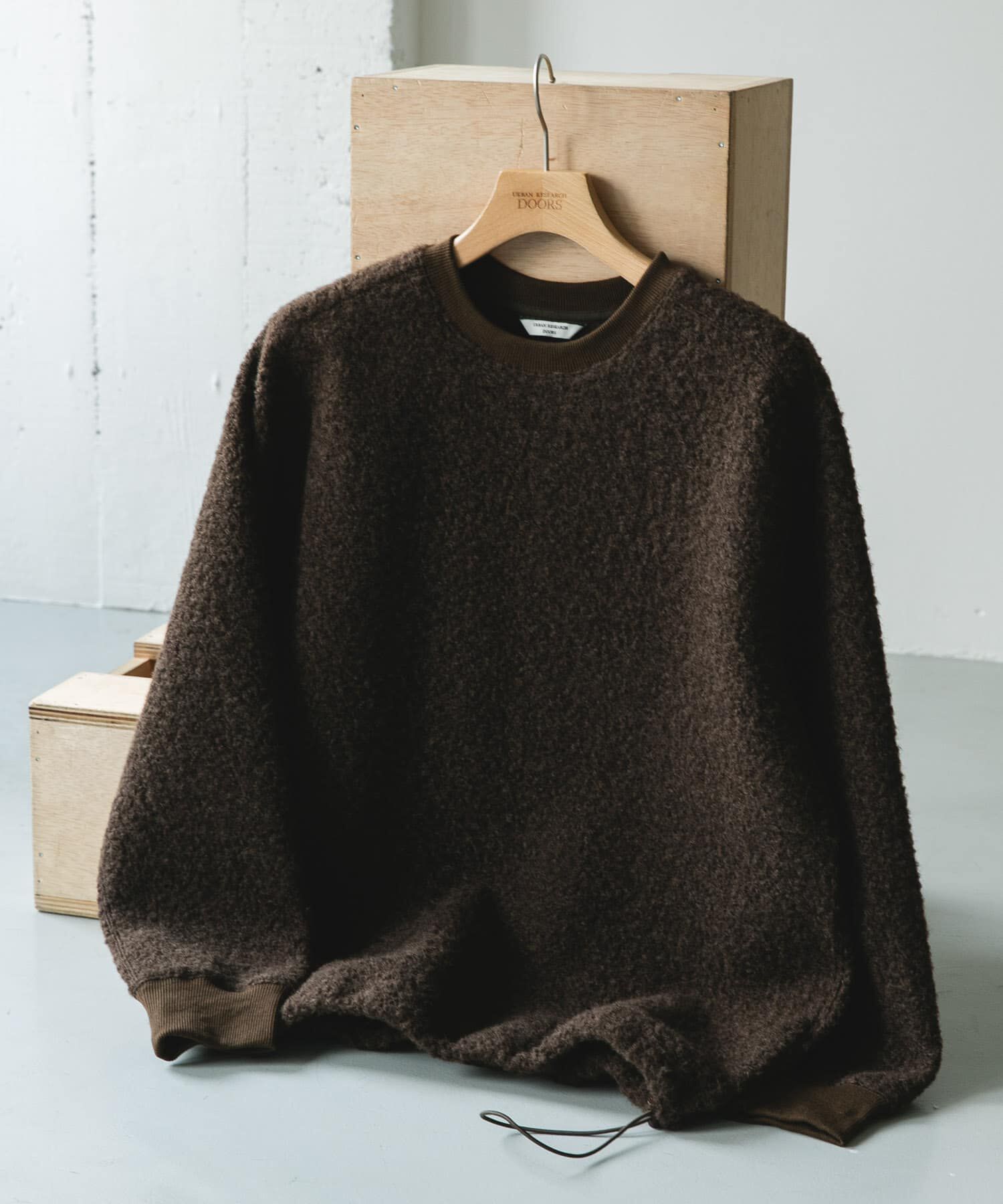 URBAN RESEARCH DOORS「ラグランスリーブブークレー プルオーバー」|Tシャツ・カットソー|ブラウン