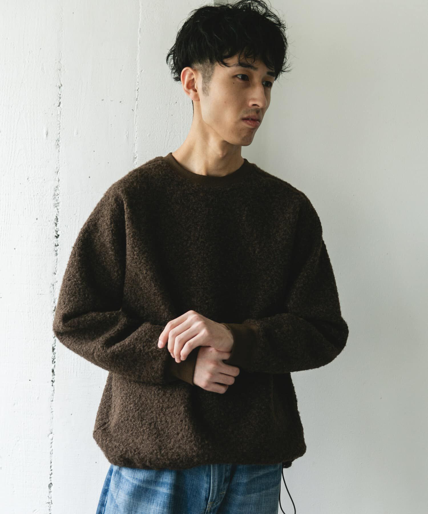 URBAN RESEARCH DOORS「ラグランスリーブブークレー プルオーバー」|Tシャツ・カットソー|