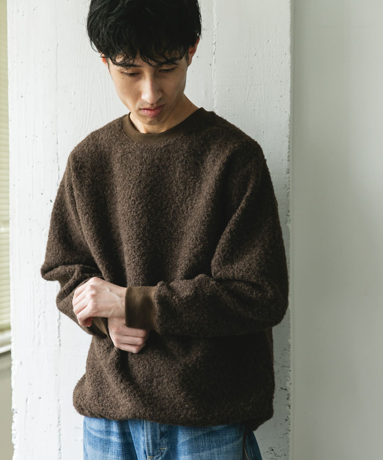 URBAN RESEARCH DOORS「ラグランスリーブブークレー プルオーバー」|Tシャツ・カットソー|