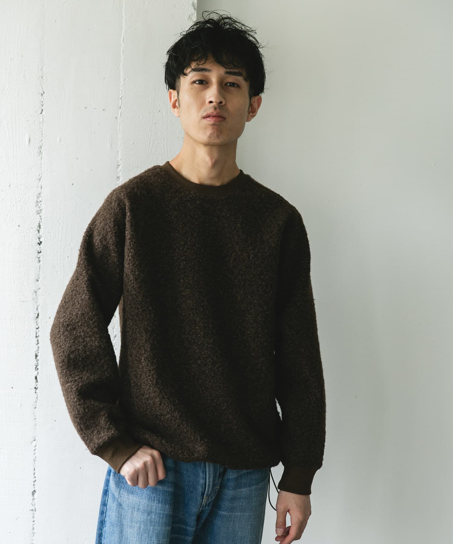 URBAN RESEARCH DOORS「ラグランスリーブブークレー プルオーバー」|Tシャツ・カットソー|