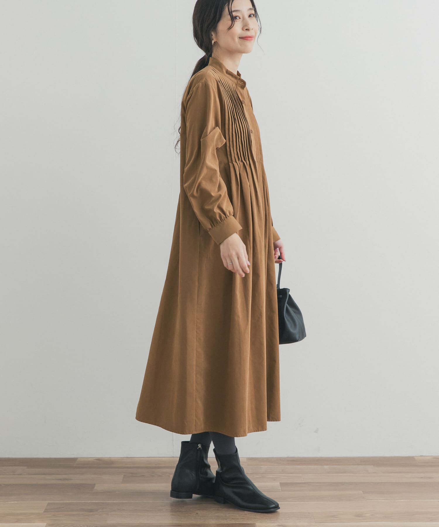 URBAN RESEARCH DOORS「ピーチタッチピンタックワンピース」|ワンピース|