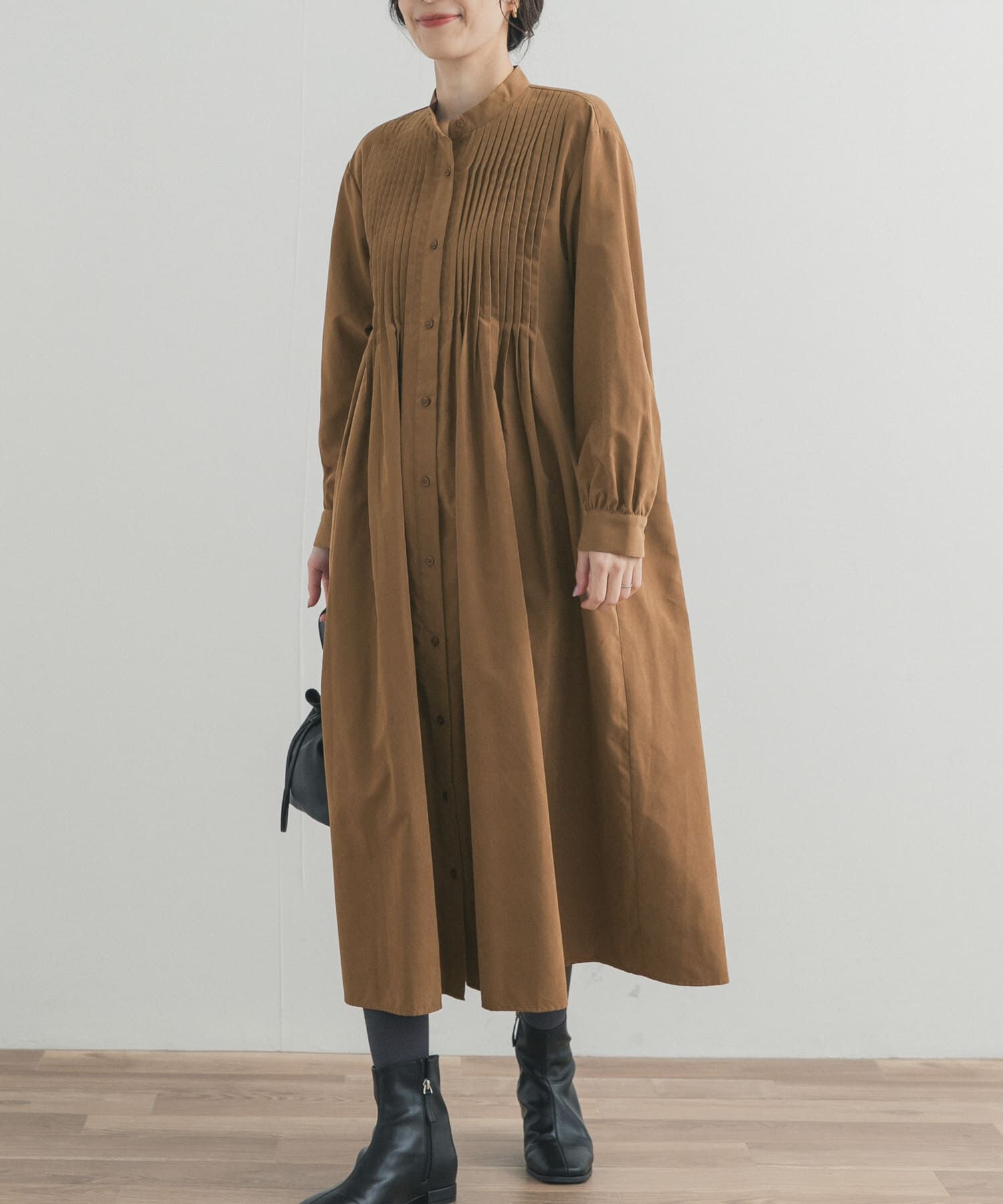 URBAN RESEARCH DOORS「ピーチタッチピンタックワンピース」|ワンピース|