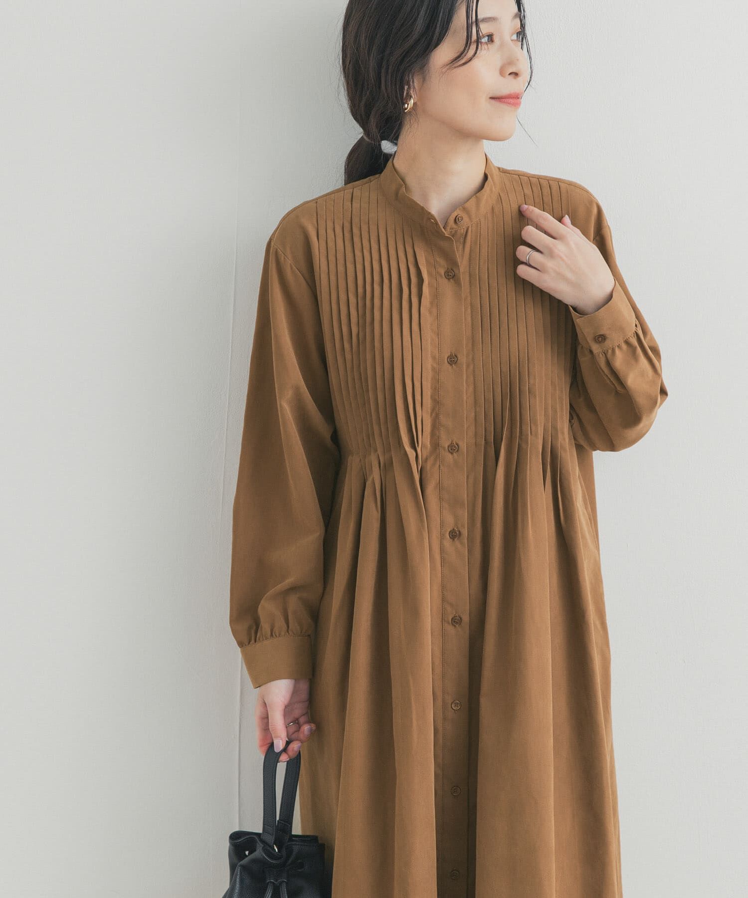 URBAN RESEARCH DOORS「ピーチタッチピンタックワンピース」|ワンピース|