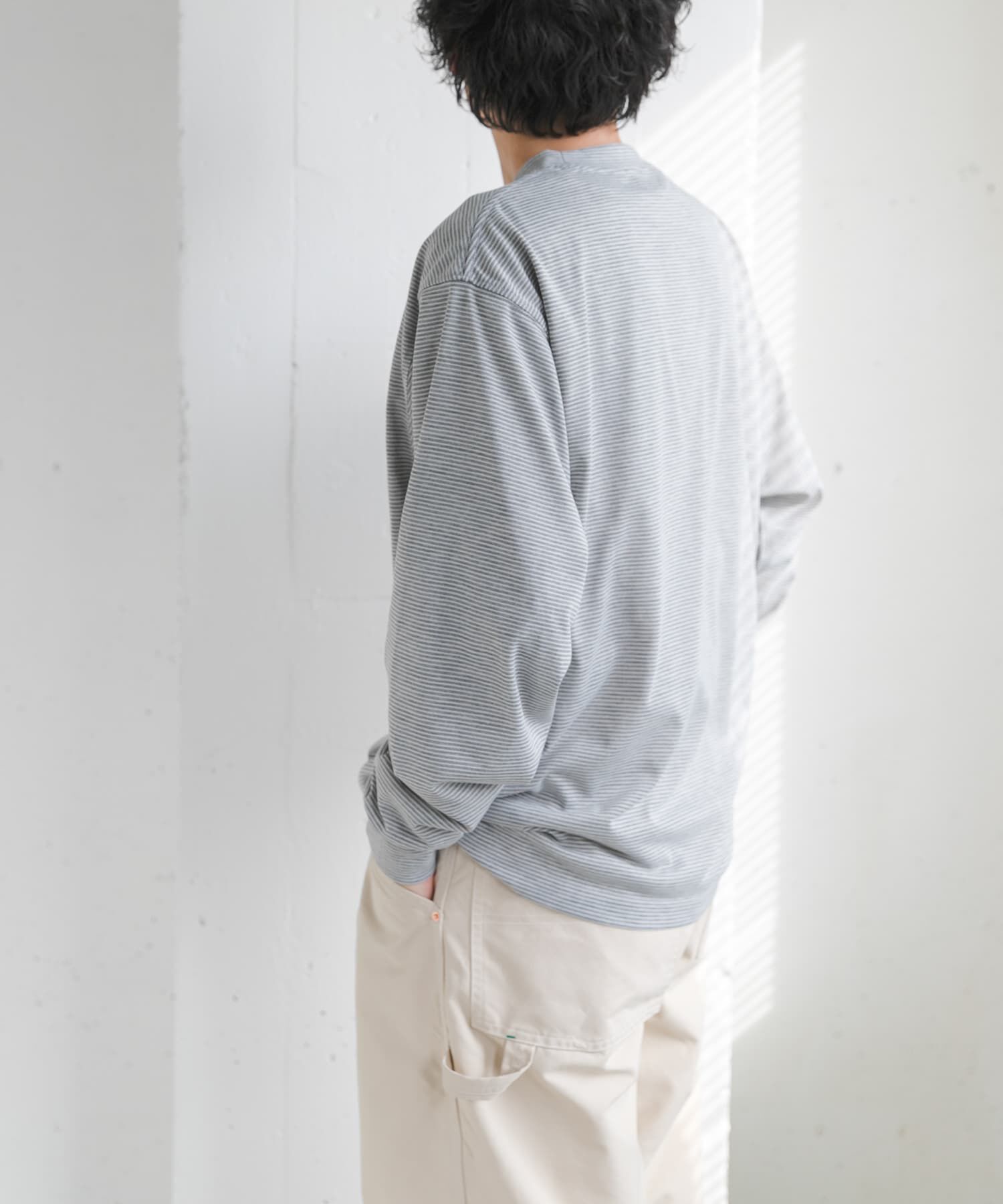 URBAN RESEARCH DOORS「FORK&SPOON　CAVEボーダーロングスリーブTシャツ」|Tシャツ・カットソー|