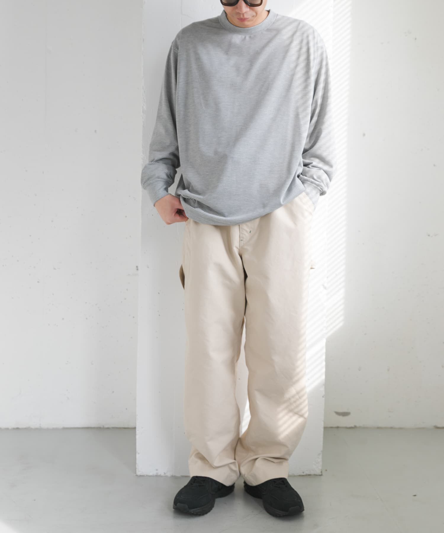 URBAN RESEARCH DOORS「FORK&SPOON　CAVEボーダーロングスリーブTシャツ」|Tシャツ・カットソー|